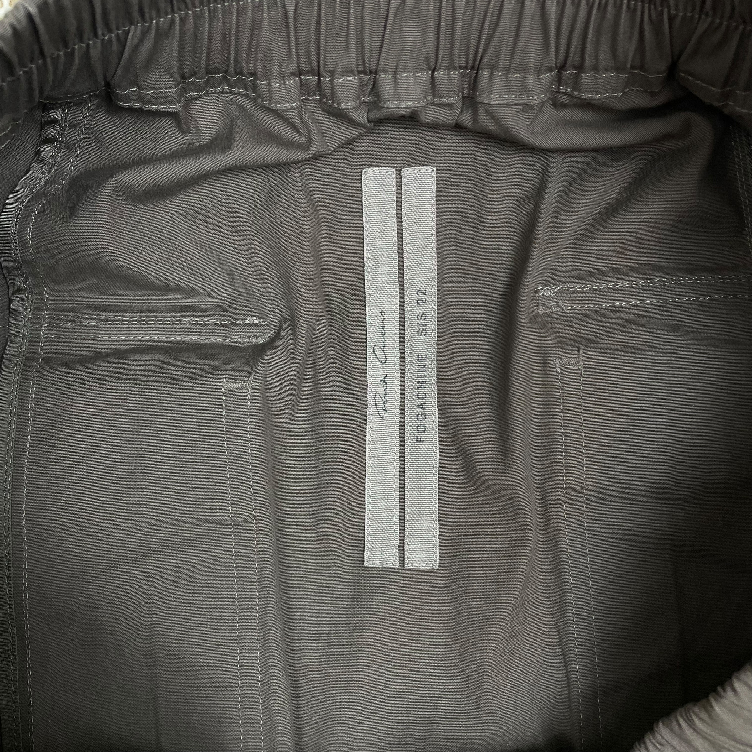 Rick Owens SS22 Fogachine Drop Crotch Nylon Trousers ‘Dust’ Grey (Size 54) thumbnail 2