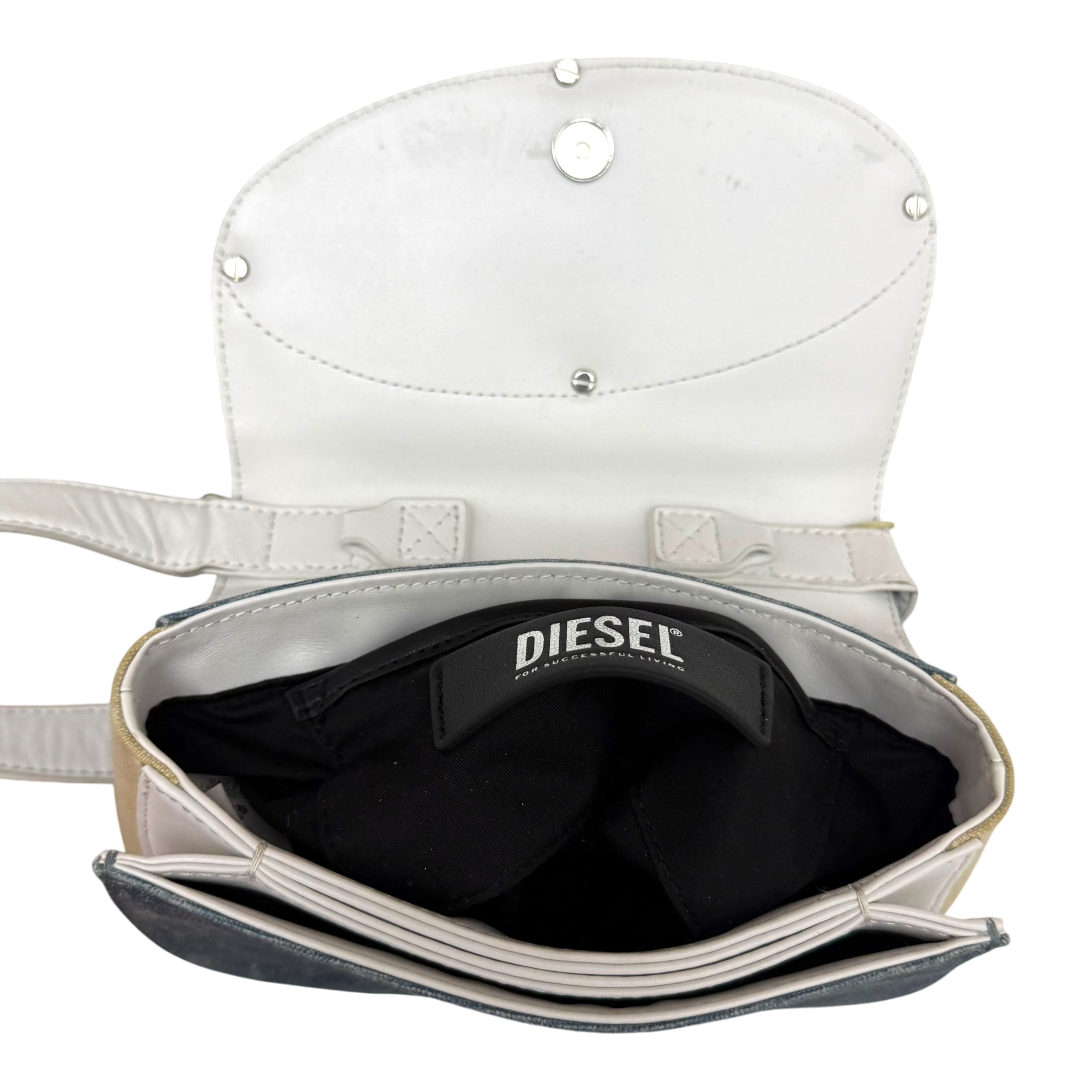 Diesel 1DR Womens Shoulder Bag Blue Denim thumbnail 8