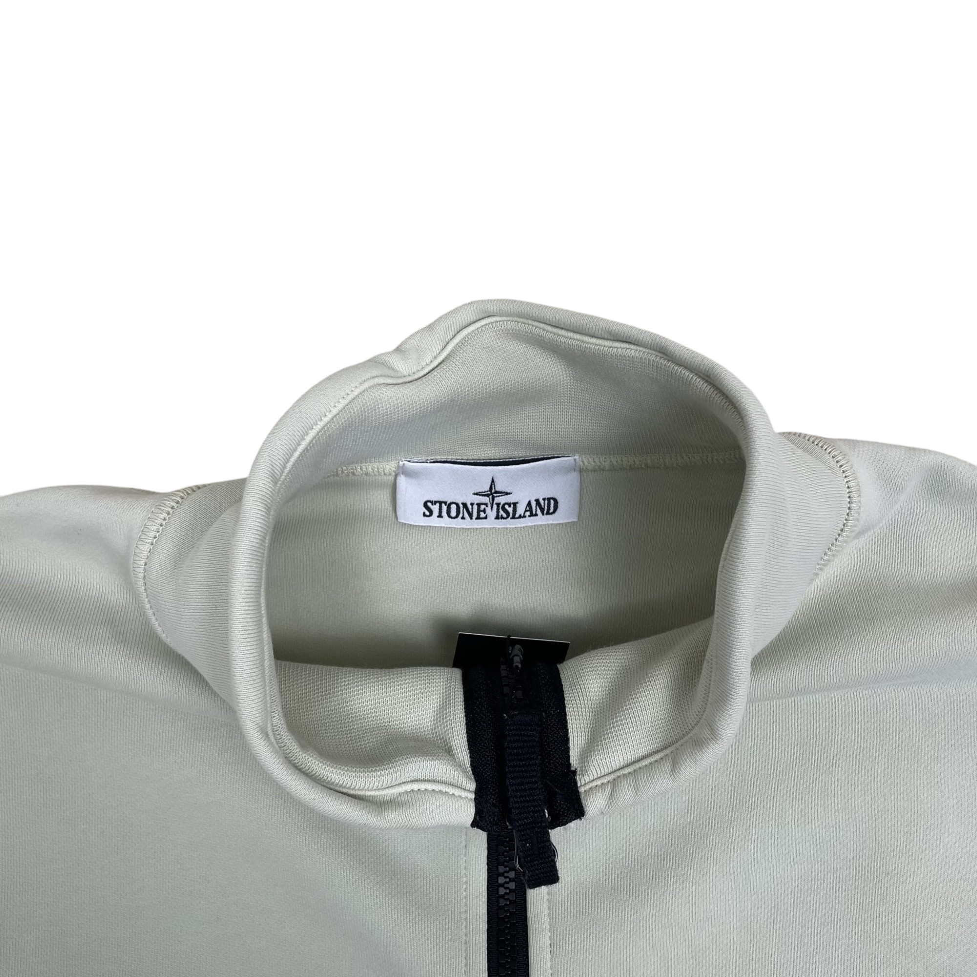 Stone Island Garment-Dyed Quarter-Zip Sweatshirt Pale Blue (Size M) thumbnail 2