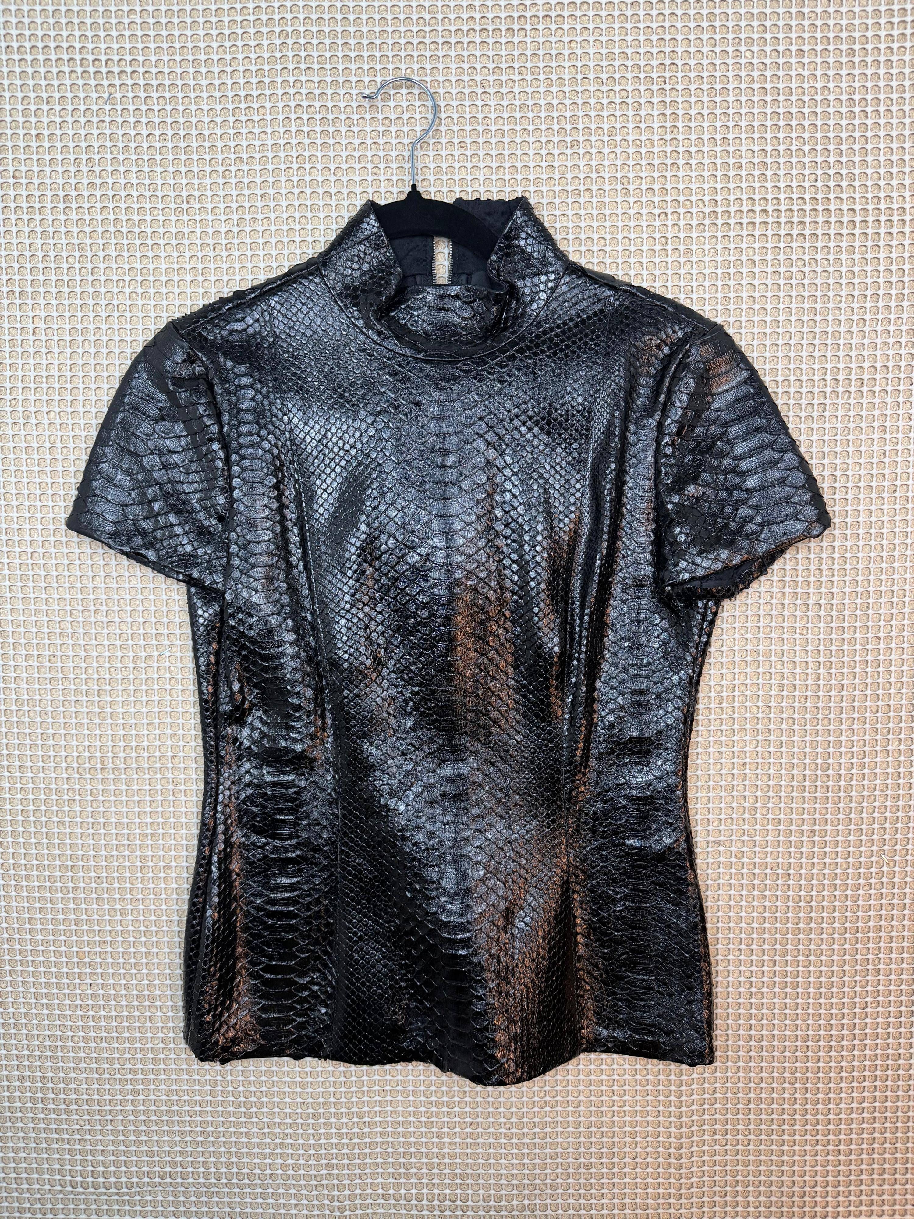 2004 Tom Ford Era Gucci Genuine Python Top Black (Size 40)