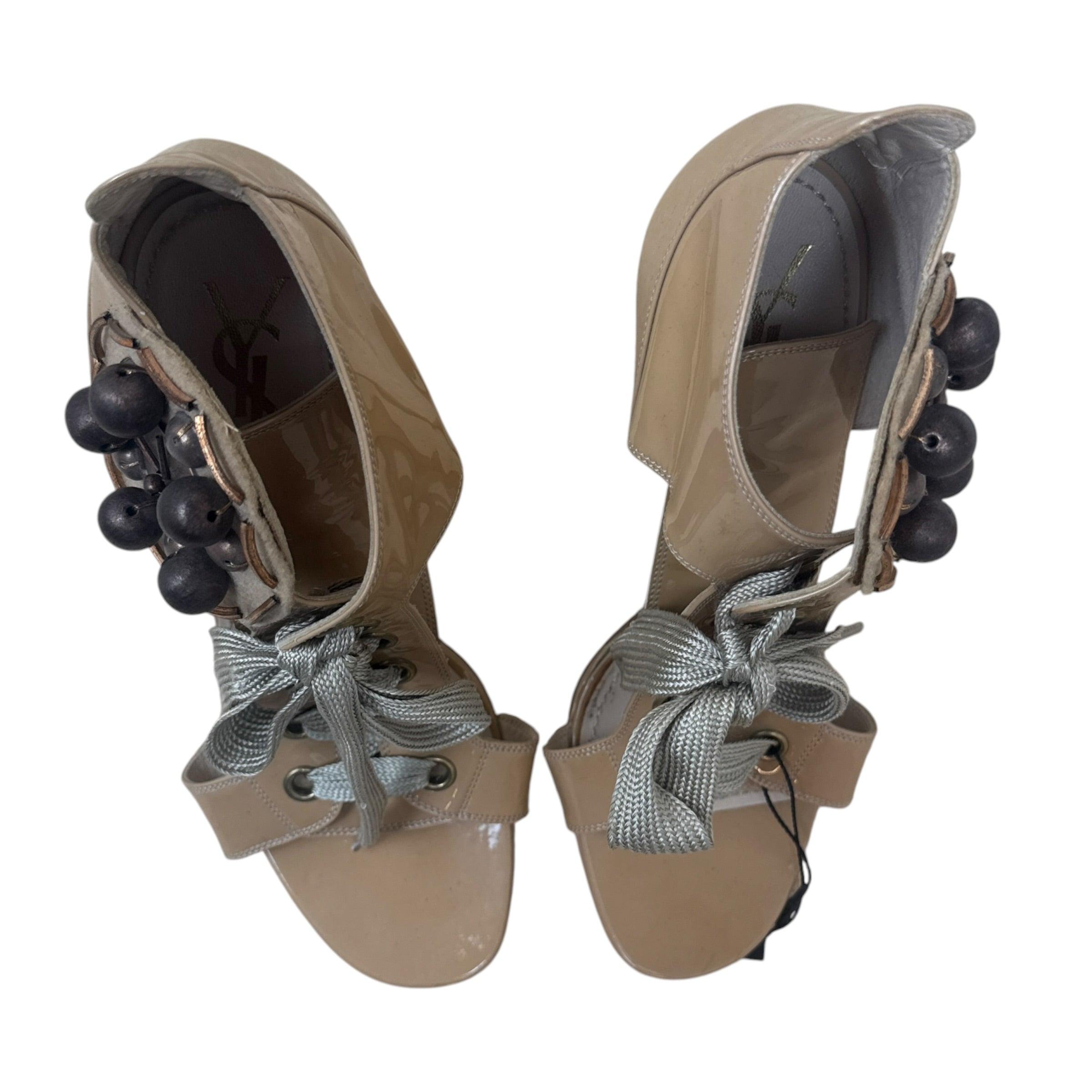 Yves Saint Laurent Embellished Heels Beige (Size EU38) thumbnail 2