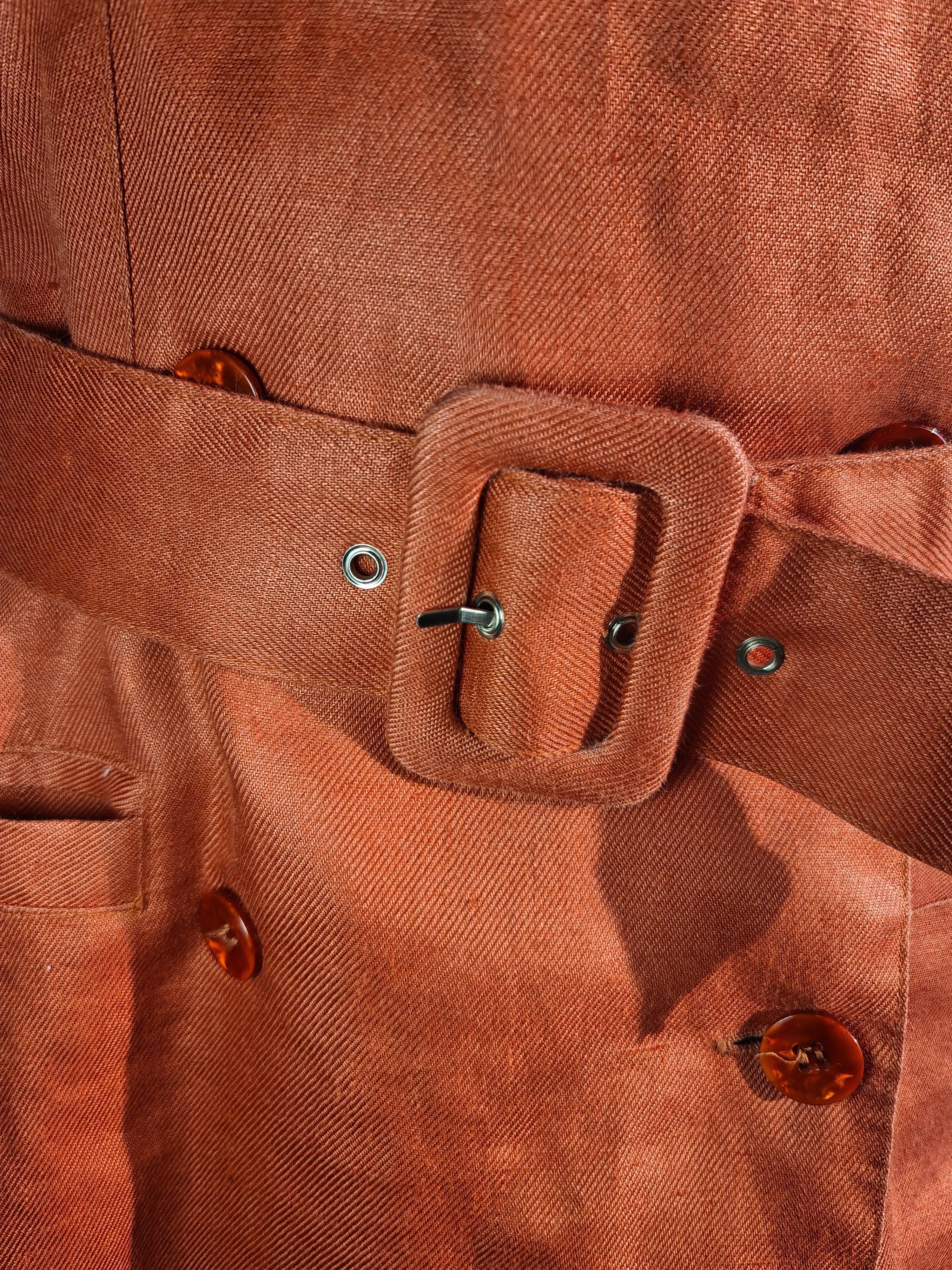 Vintage Maggy Terracotta Jacket with Belt - size M thumbnail 10