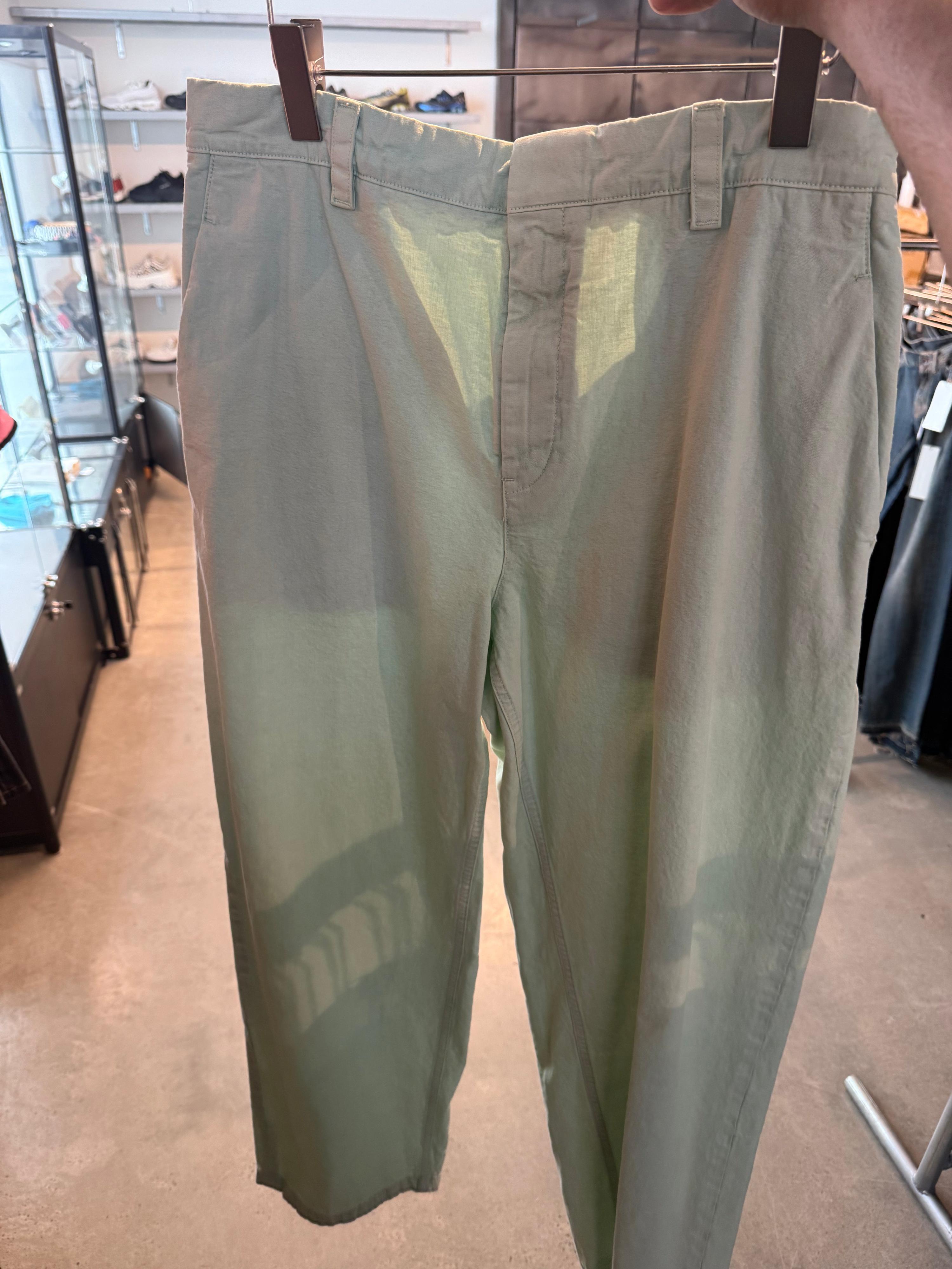 Jil Sander Wide-Leg Pants Lime Green (Size 50/L)
