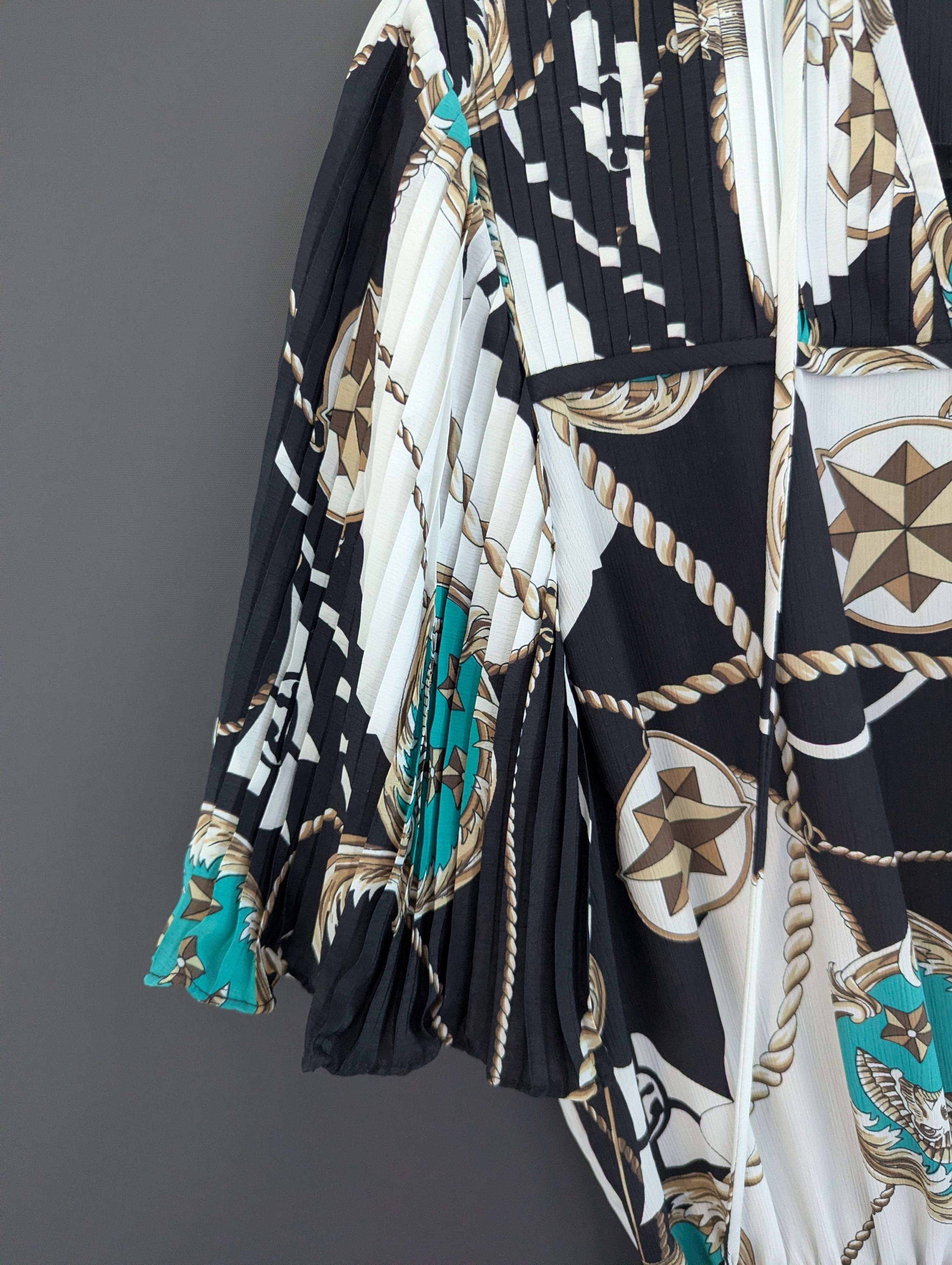 Diane Freis Nautical Print Dress 14 thumbnail 2