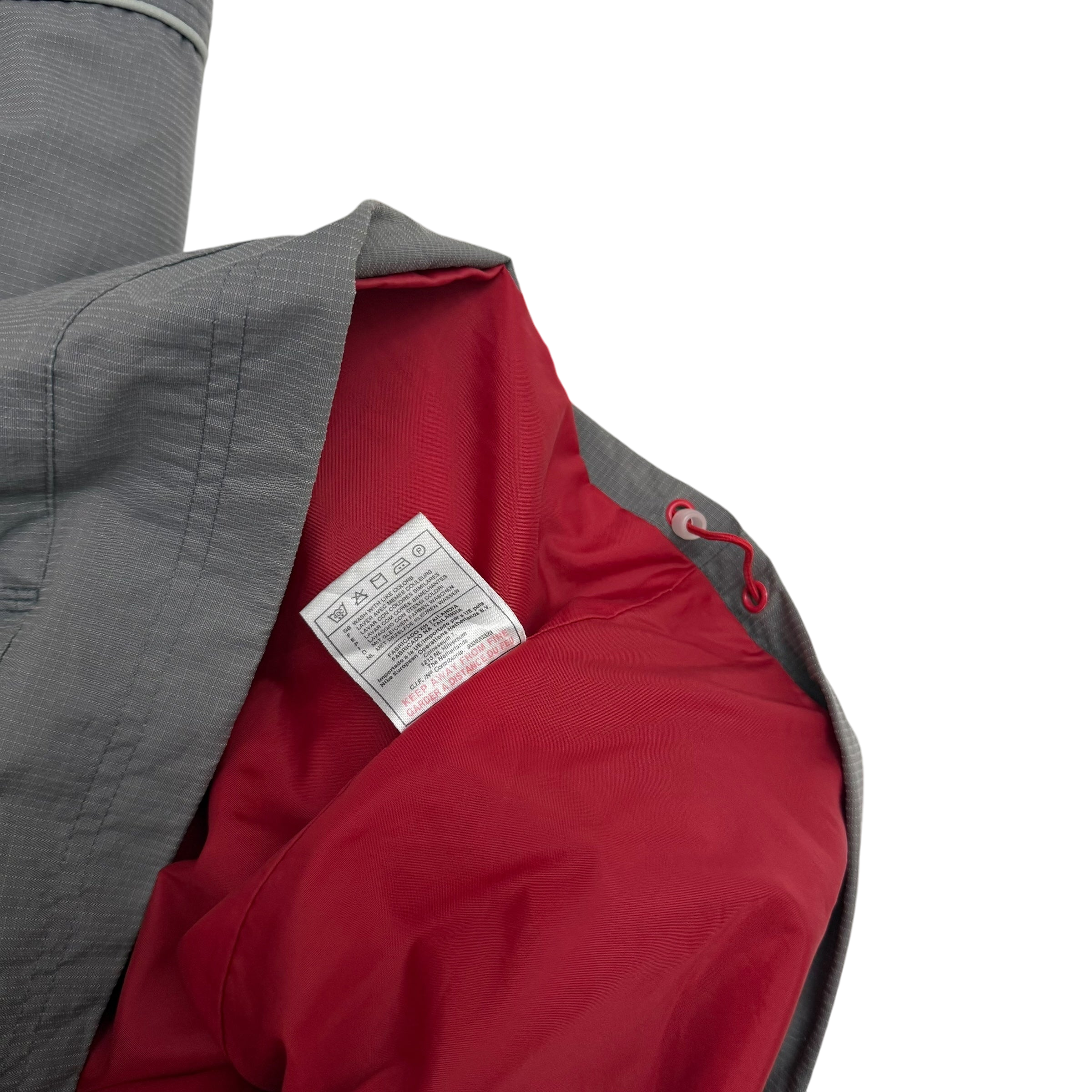 Nike Hex 00s Asymmetric Shoulder Zip Jacket Grey/Red (Size M) thumbnail 6