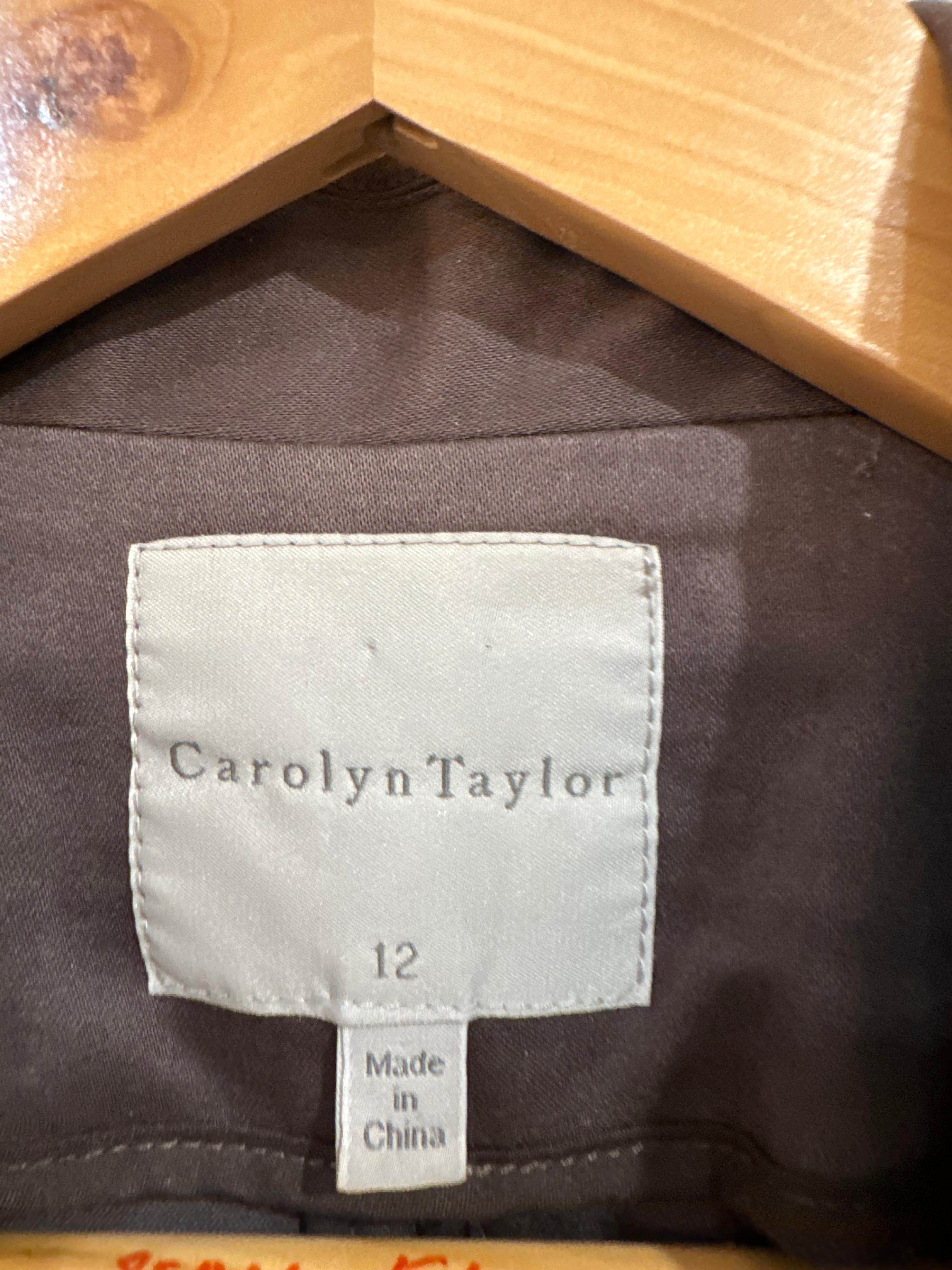 Vintage Carolyn Taylor Taupe Crop Jacket Size 12 thumbnail 4