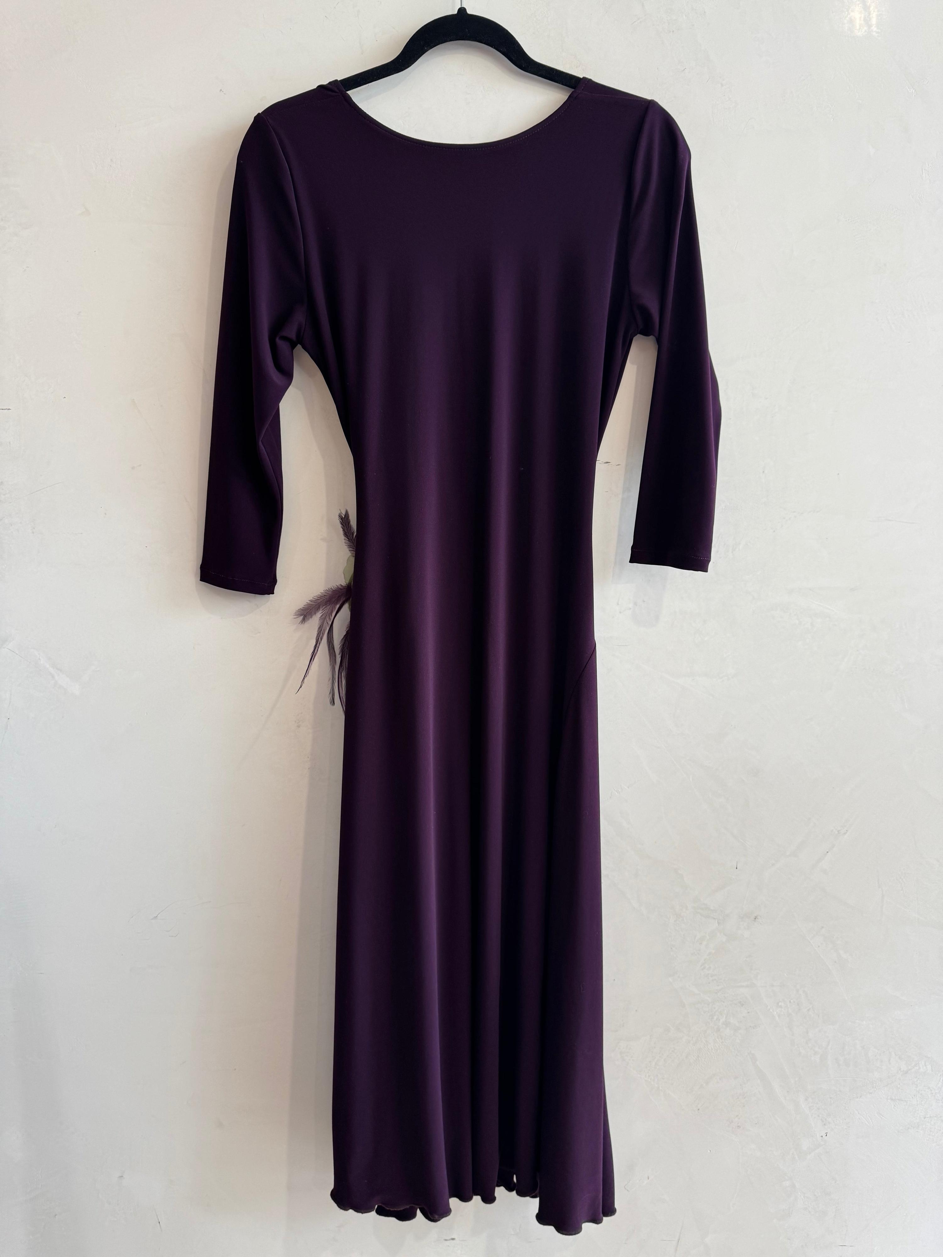 Gerry Shaw purple wrap dress size 8 thumbnail 2