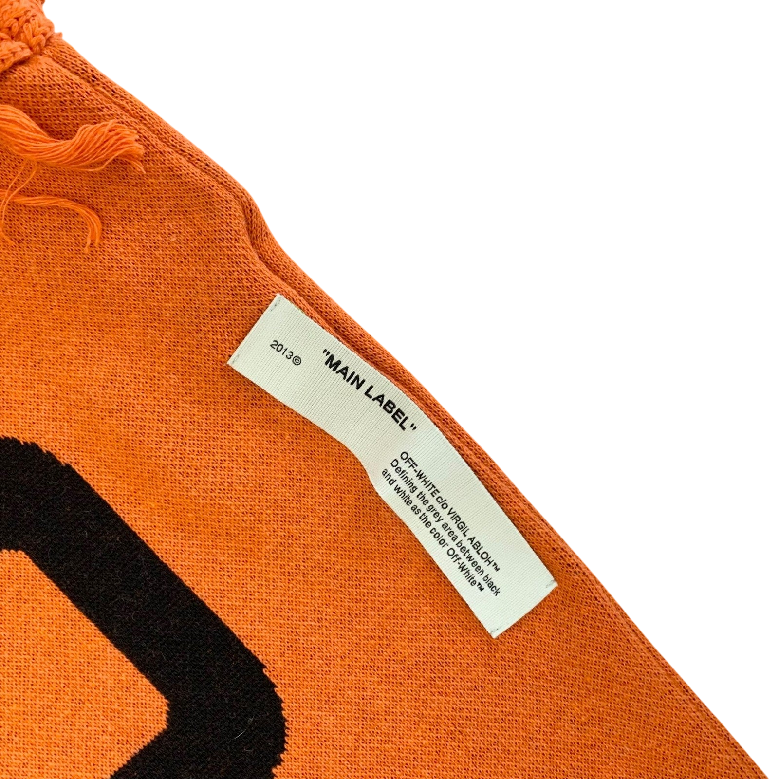 Off-White SS20 Logo Jacquard Knitted Scarf Orange thumbnail 5