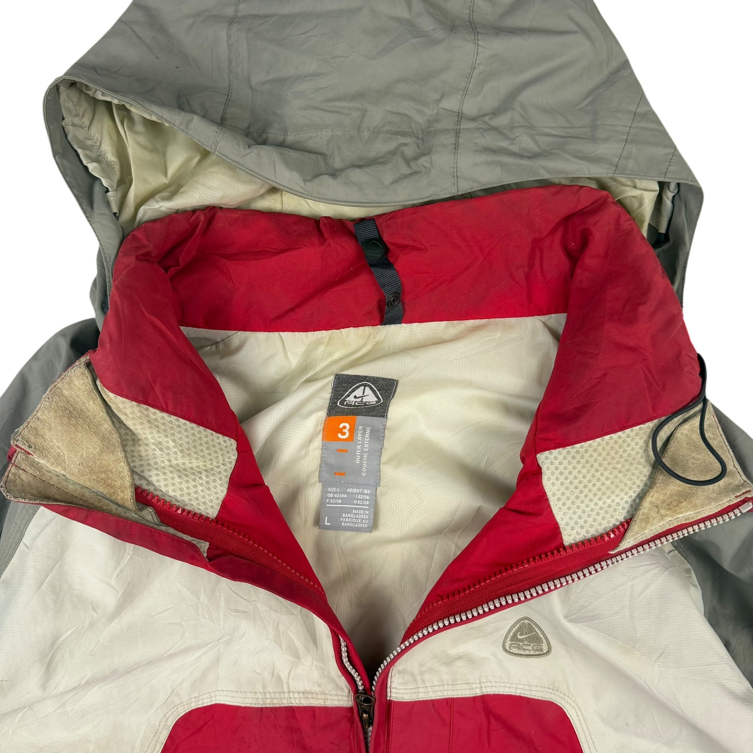 Nike ACG 00s Heavy Panelled Jacket Red/White/Grey (Fits L-XL) thumbnail 5