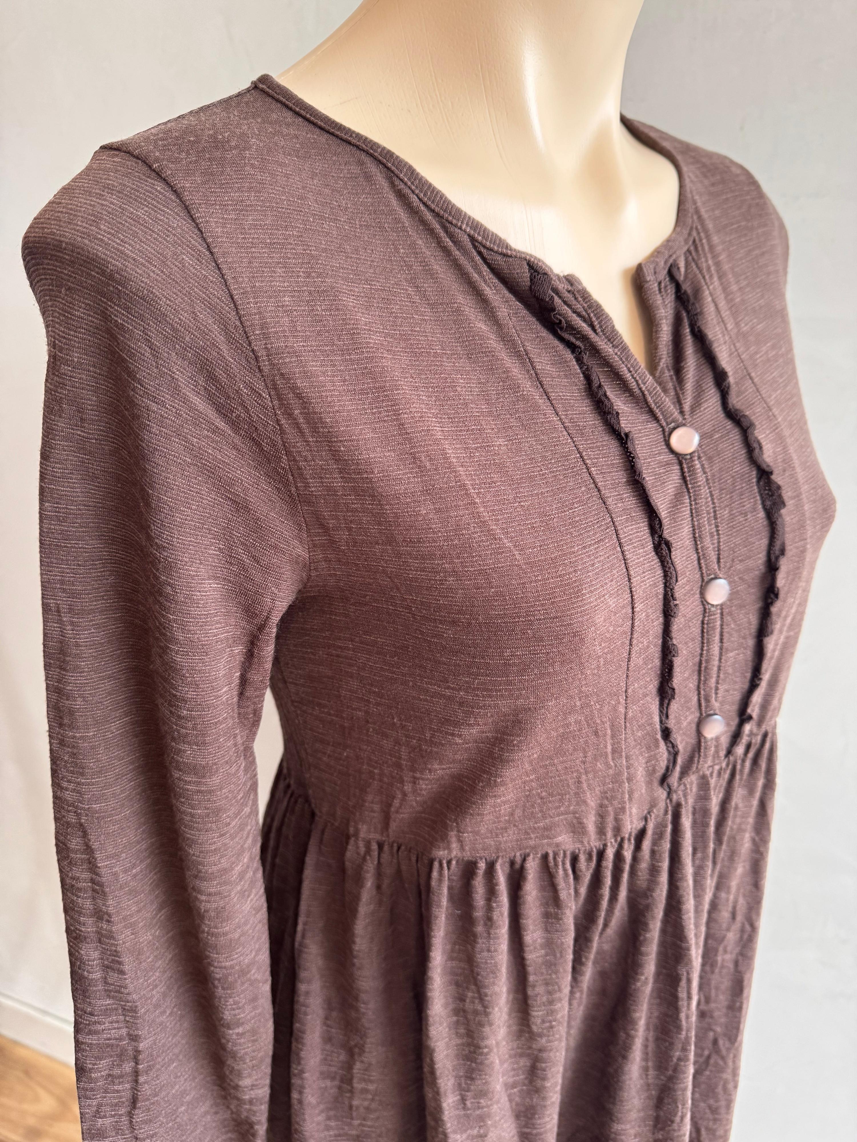Vigorella brown long sleeve dress - Size S thumbnail 6