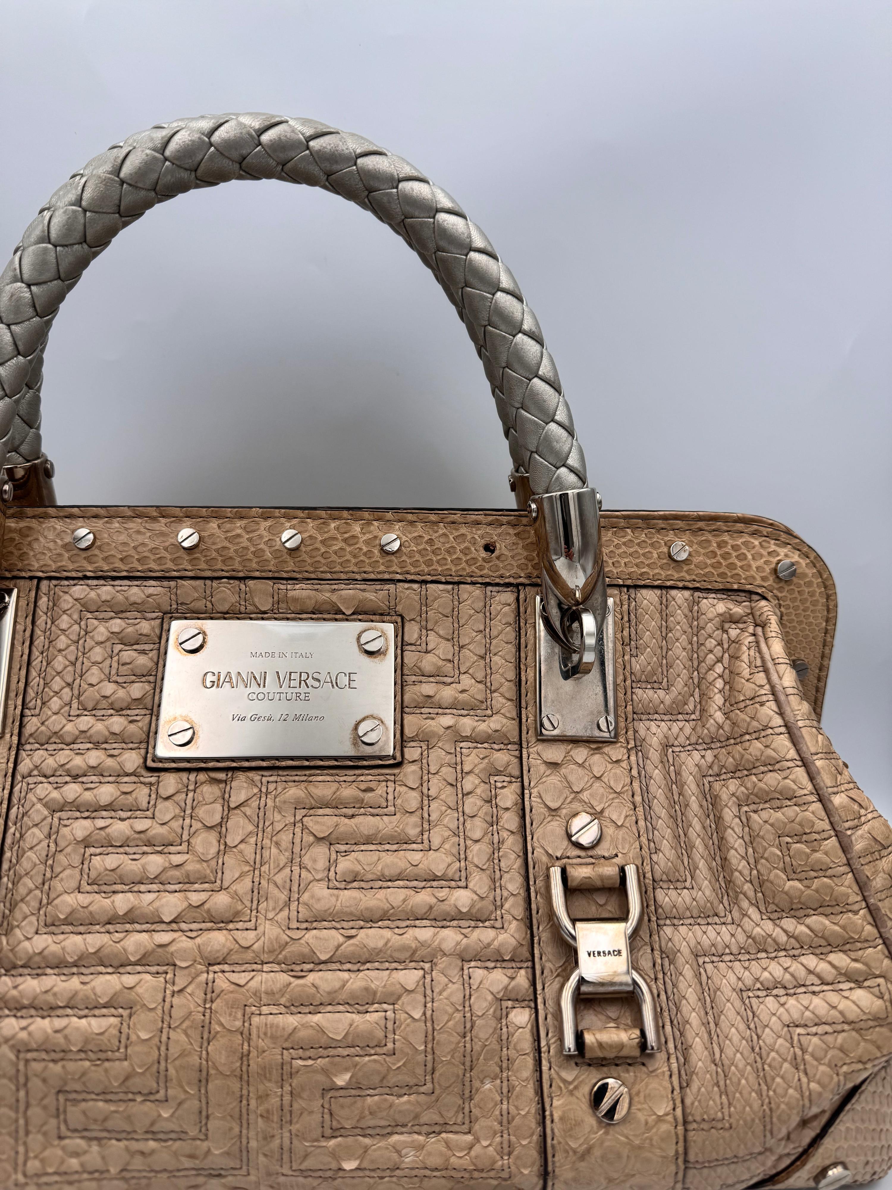 Vintage Gianni Versace Python Handbag thumbnail 3