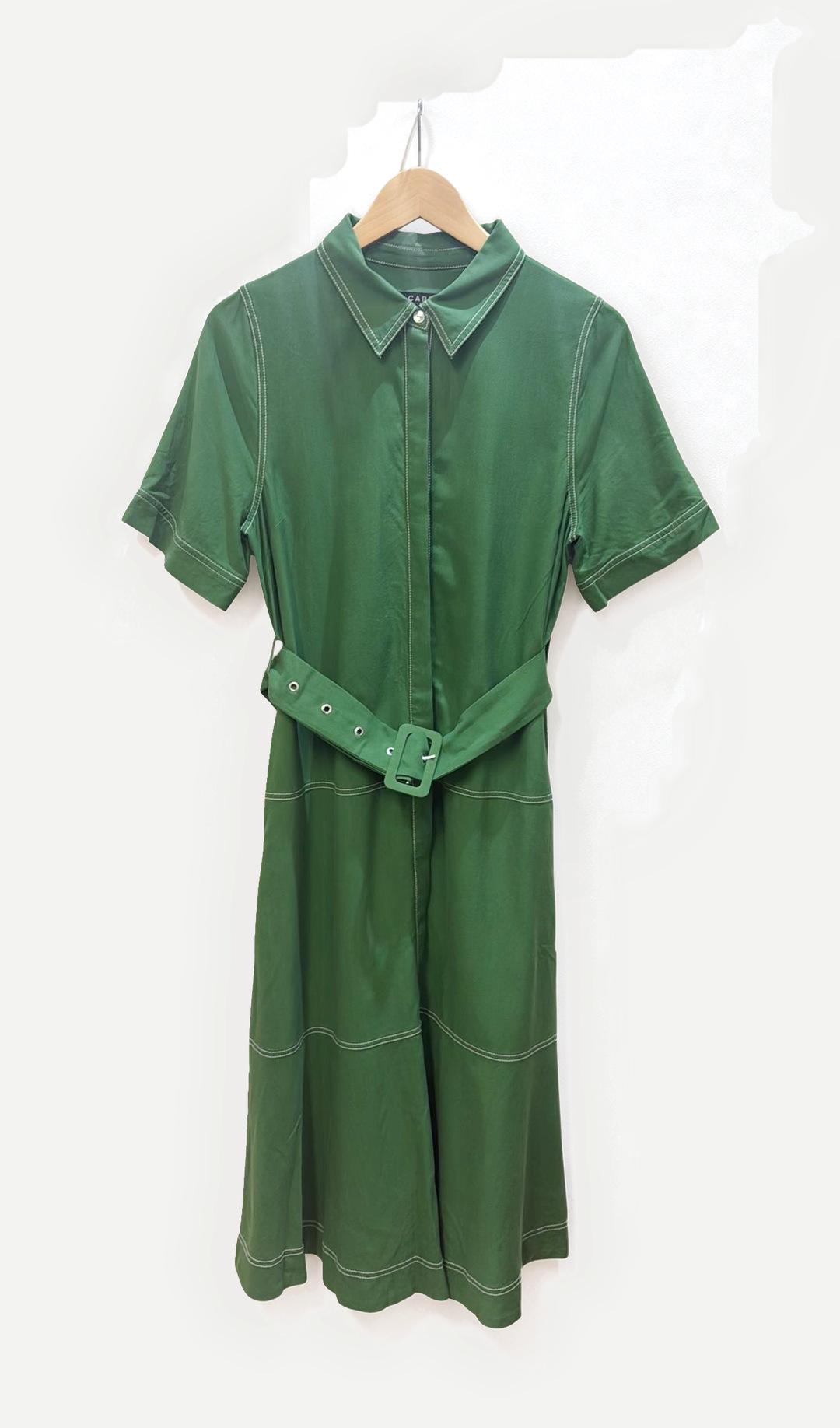 Cable Melbourne Green Belted Dress 12