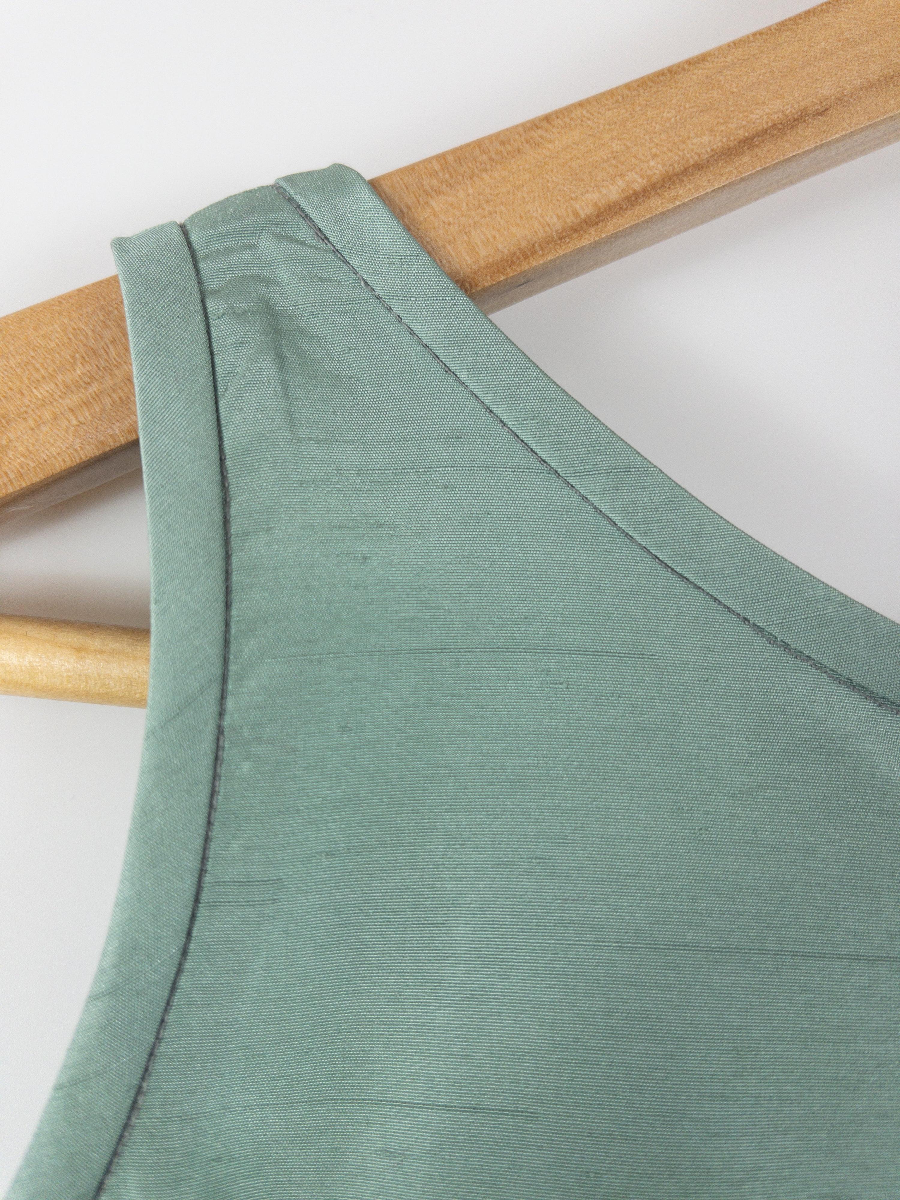 Vintage Custom Sea Foam Green Maxi Dress/Gown Size XS thumbnail 8