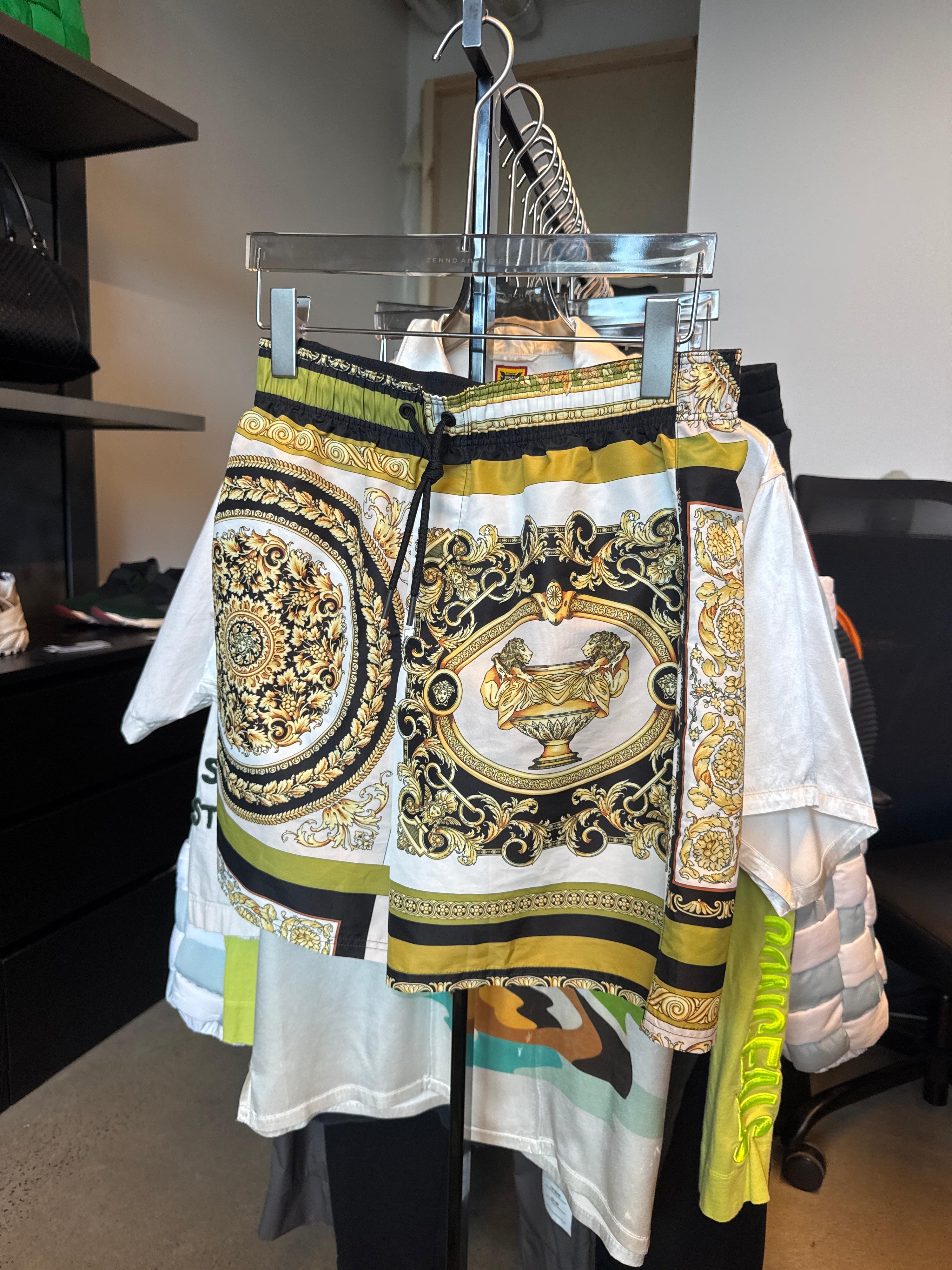Versace Baroque Graphic Swim Shorts (Size 3/L)