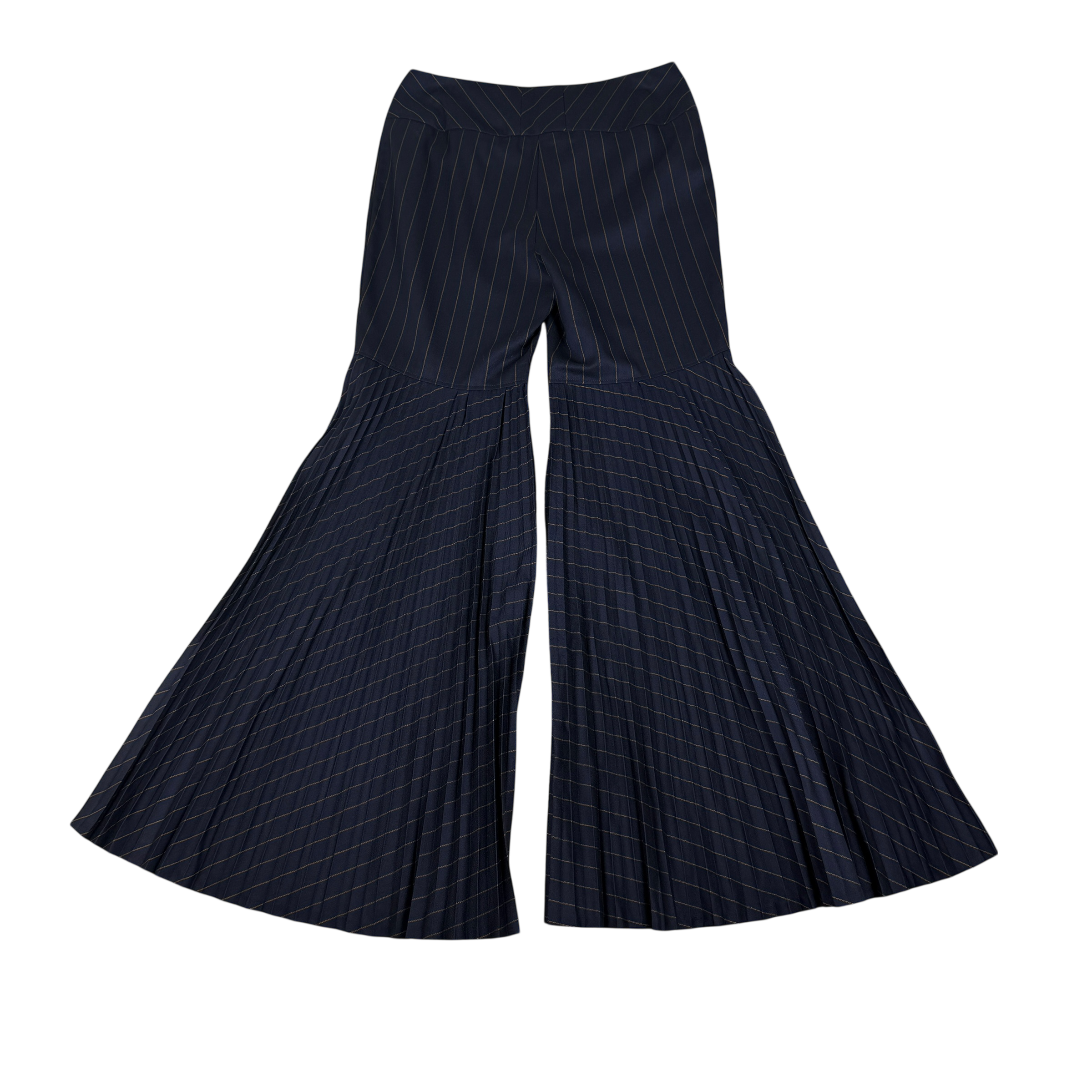 Dolce & Gabbana F/W2000 Wool Pleated Pinstripe Pants Navy (Size 38) thumbnail 3