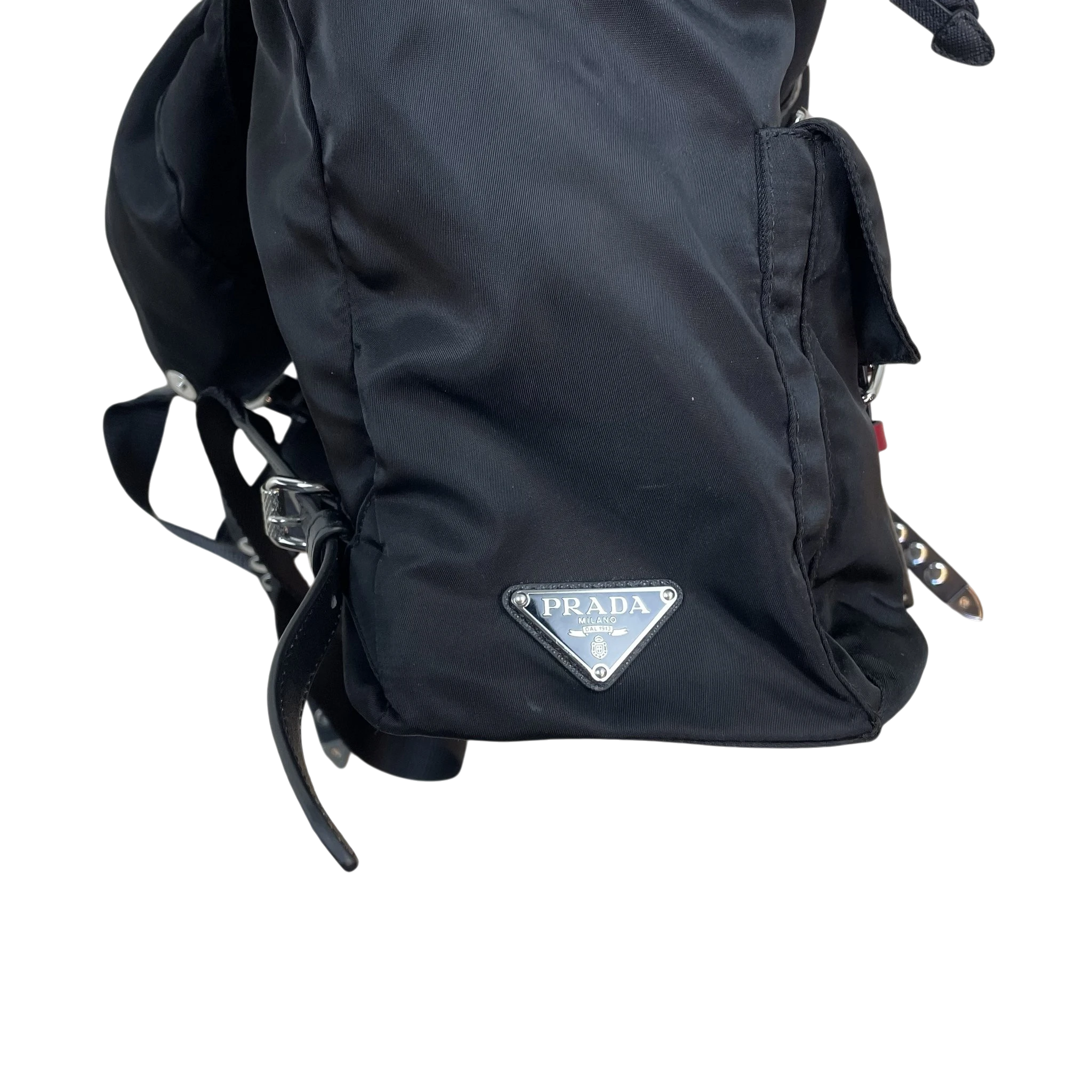Prada Nylon Studded Back Pack Black thumbnail 6