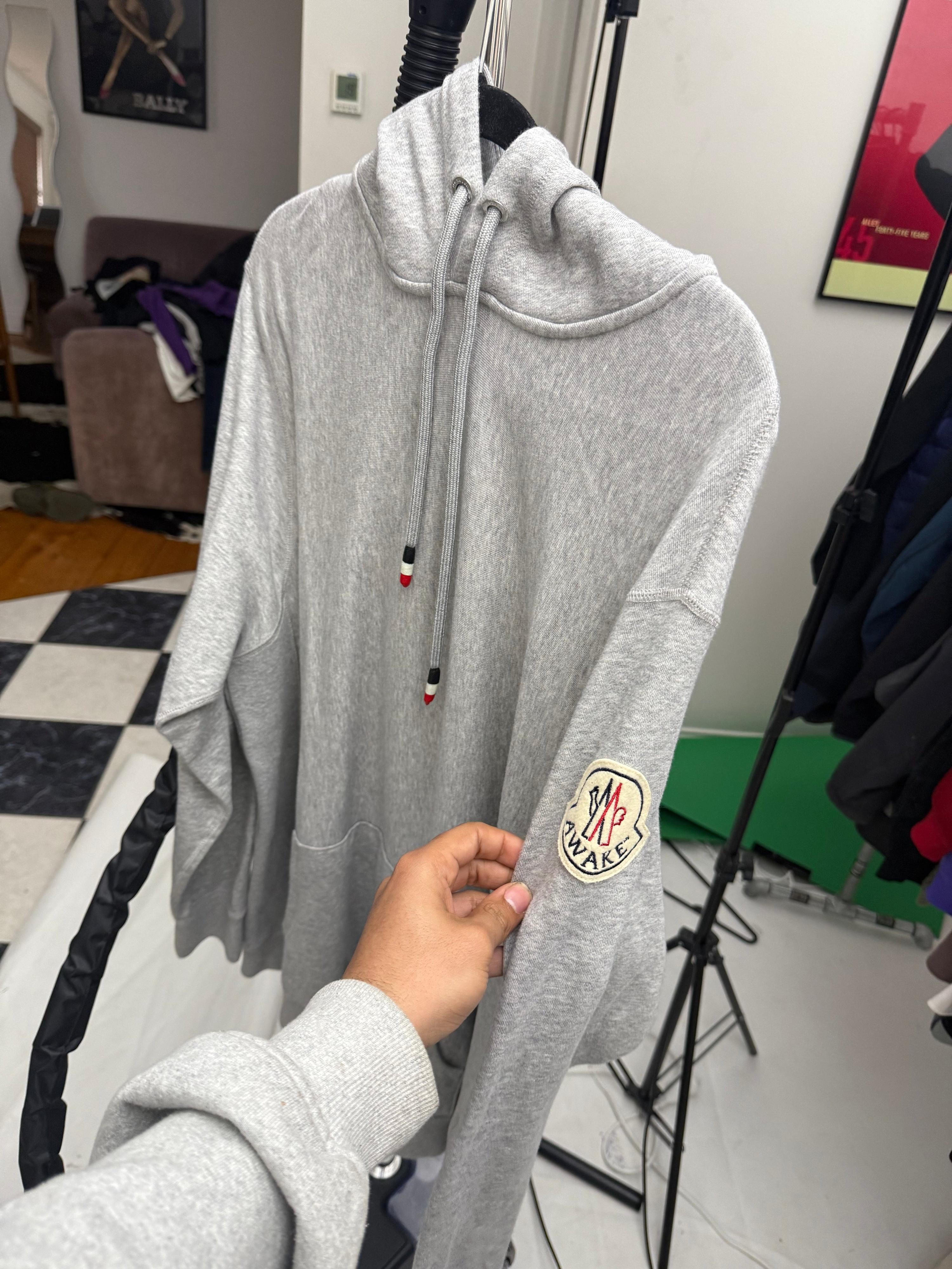 Moncler Genius x Awake SS20 Maglia Hoodie Light Grey (Fits XL)