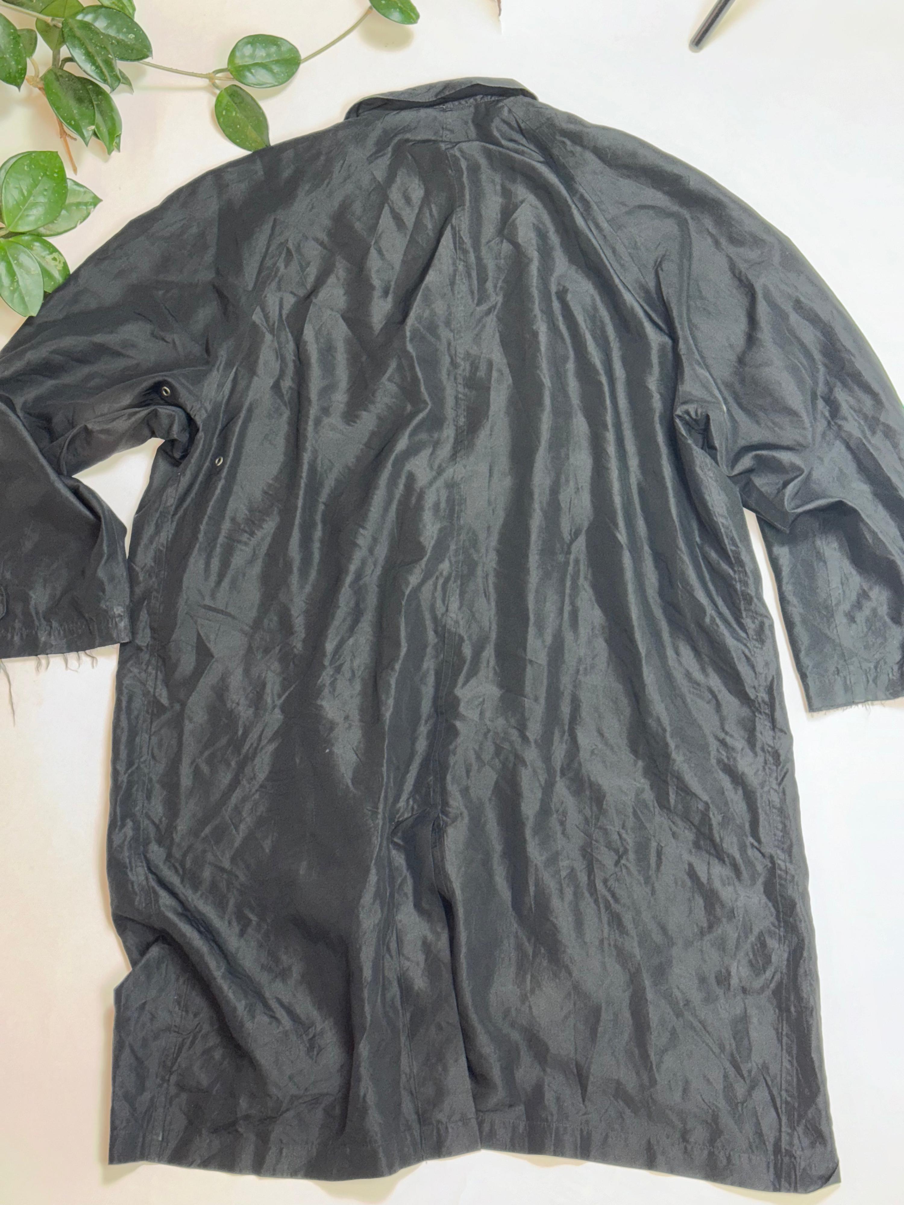 Black Lightweight Duster Coat thumbnail 2