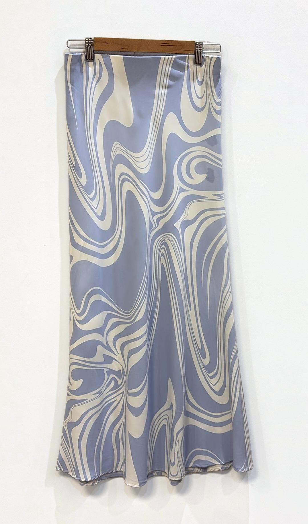 Intwo Light Blue White Maxi Skirt 8 thumbnail 3