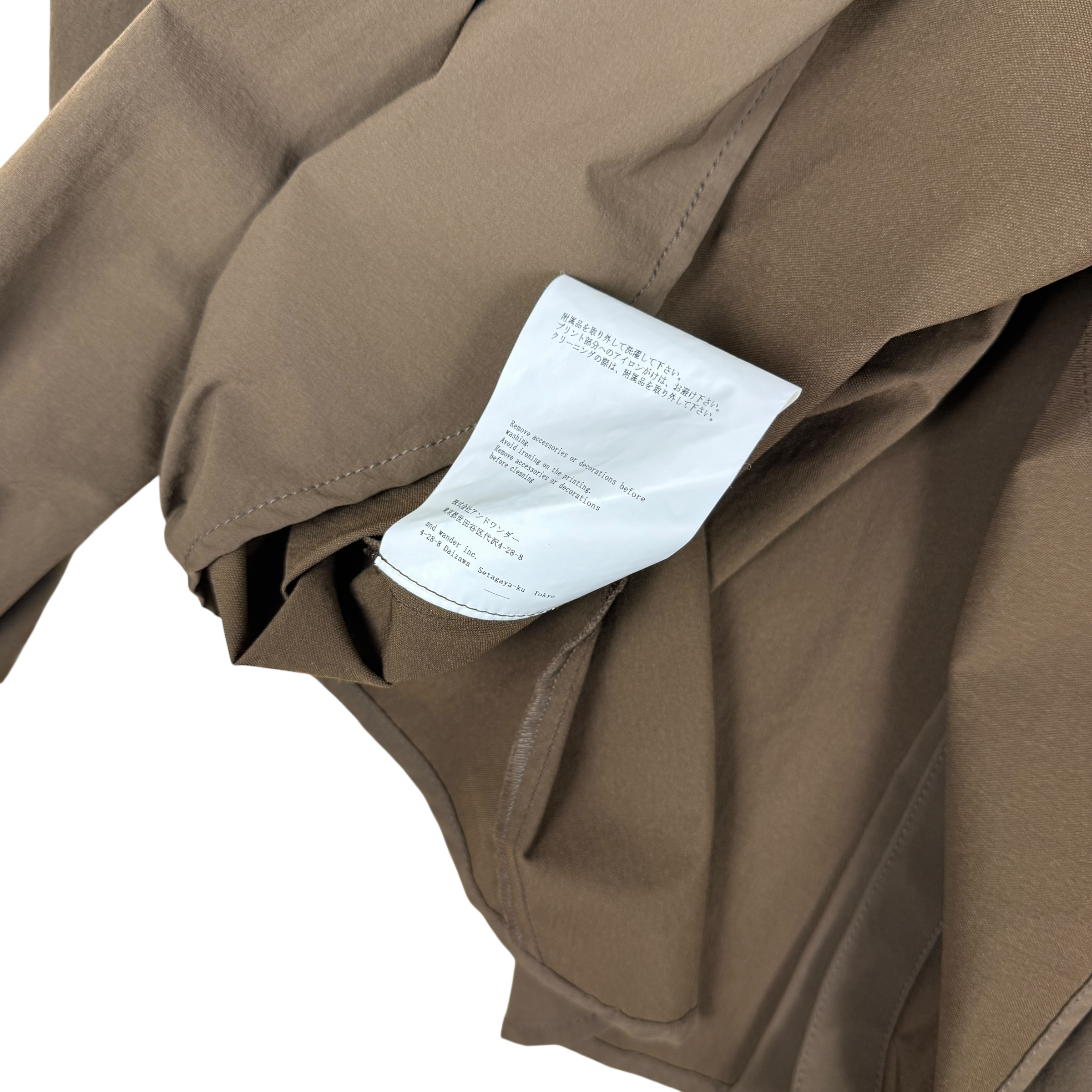 And Wander Nylon Light Shirt Brown (Size S) thumbnail 6