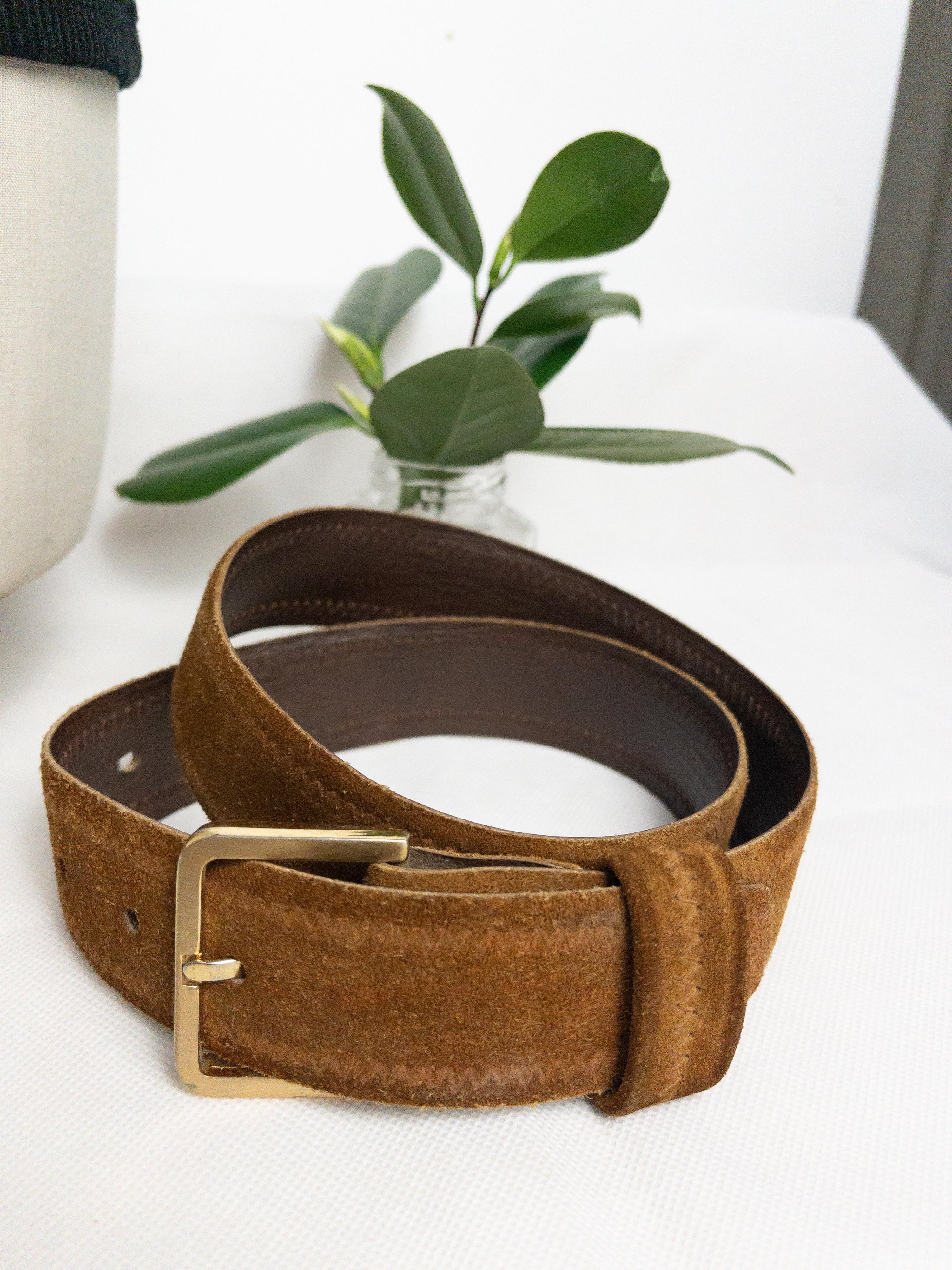 Vintage Mancraft Tan Suede Leather Belt thumbnail 2
