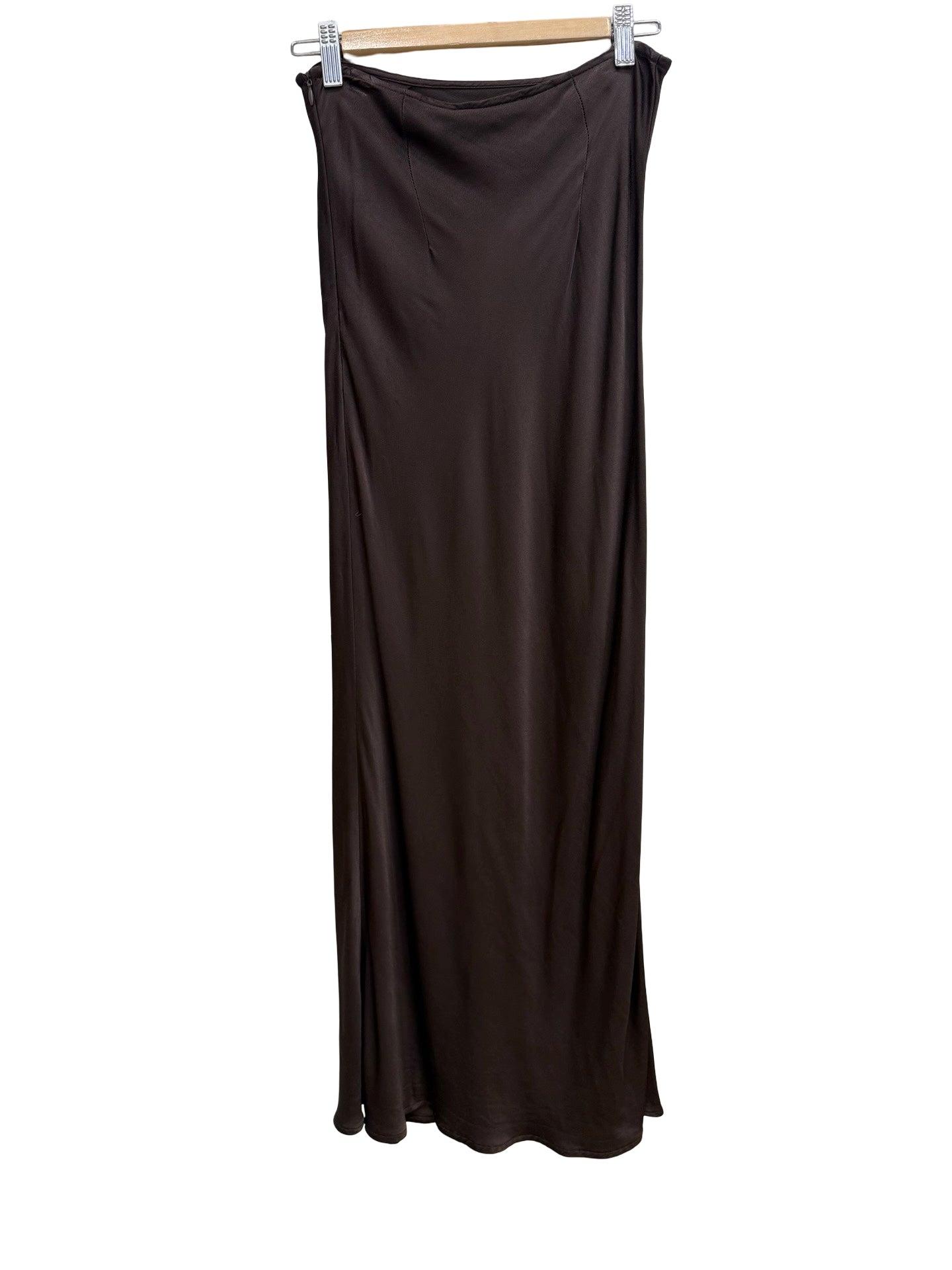 Dissh Chocolate Satin Maxi Skirt 8 thumbnail 2