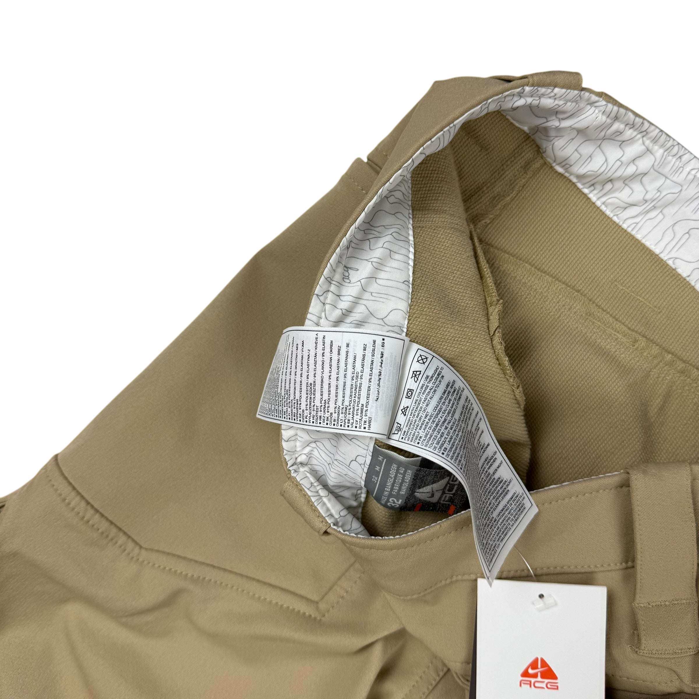 Vintage Nike ACG Cargo Pants Beige (Size M) thumbnail 8