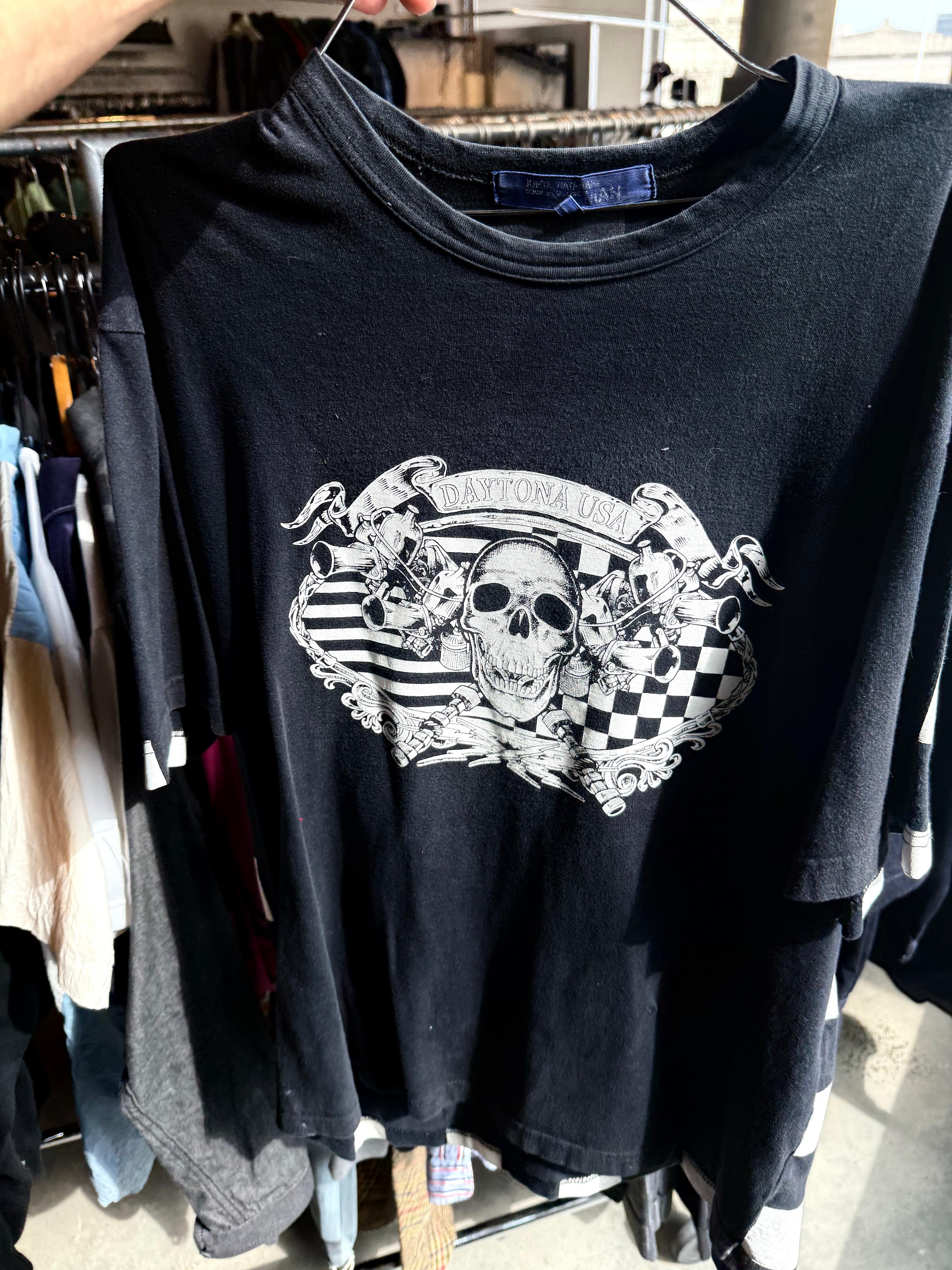 Junya Wantanabe MAN Comme Des Garçons AD2002 ‘Daytona USA’ Graphic Print T-Shirt Black
