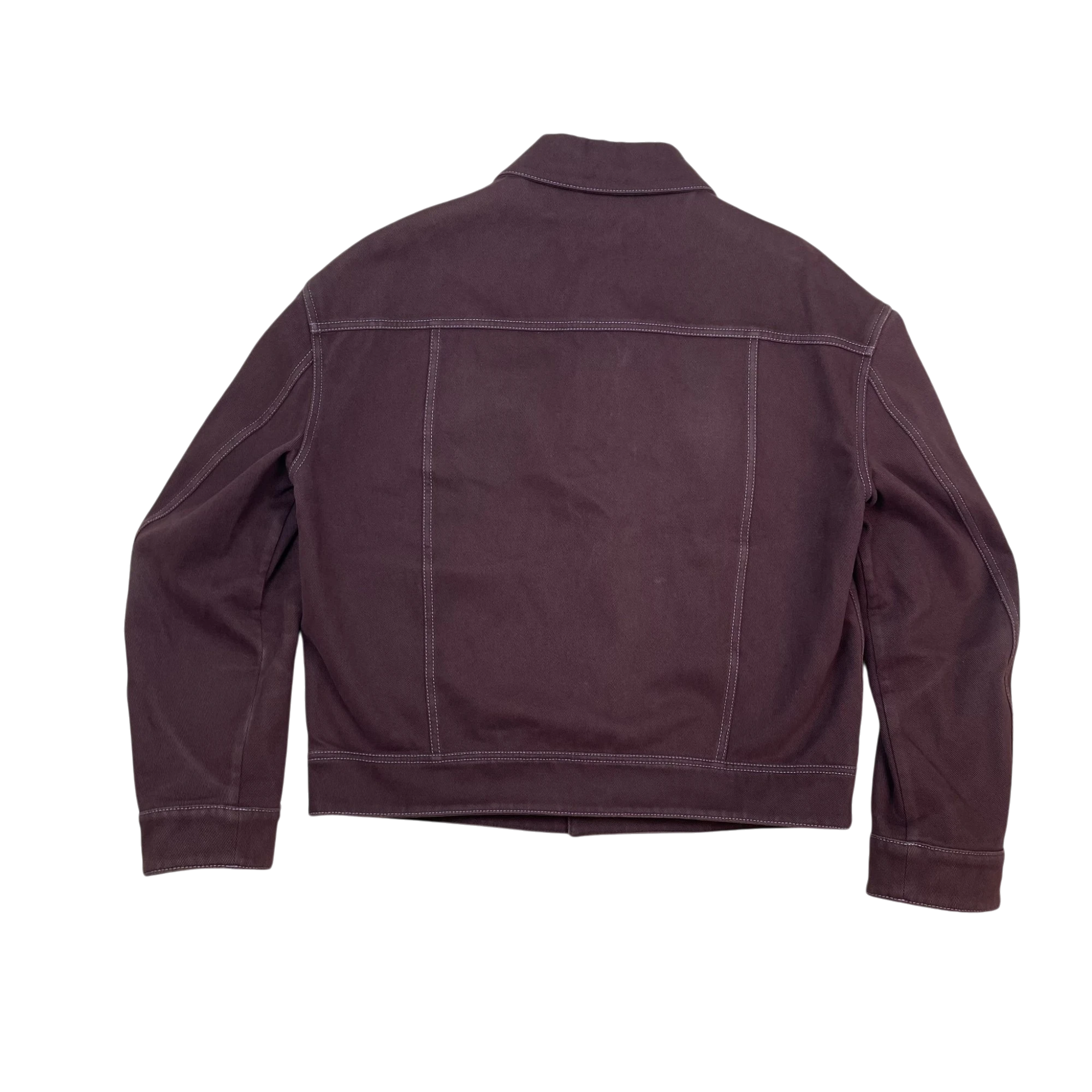 Acne Studios AW19 Cotton Twill Trucker Jacket Brick Red/Burgundy (Size 46/S) thumbnail 2