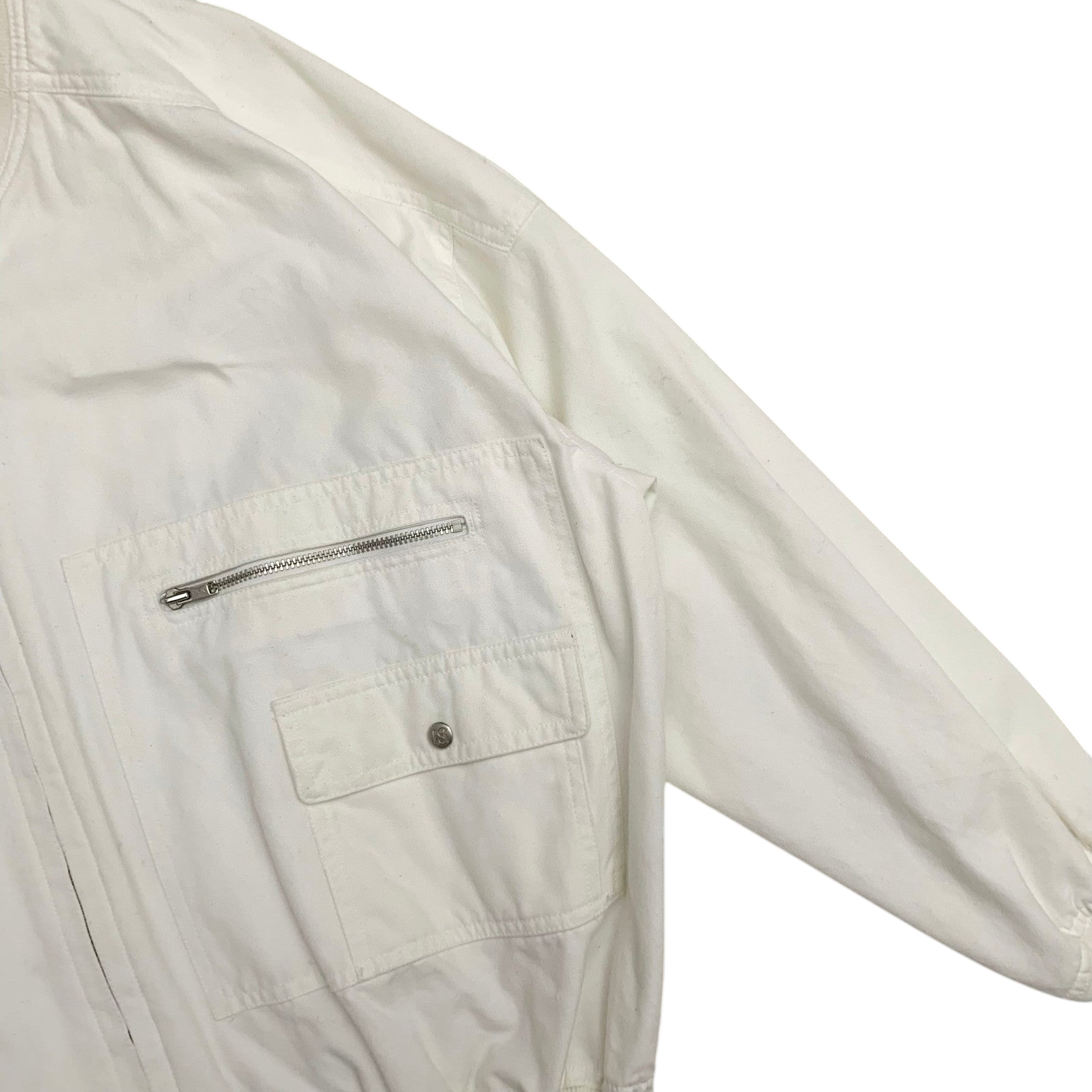 Issey Miyake Issey Sport AW1988 Care Label Bomber Jacket White (Fits M-L) thumbnail 3