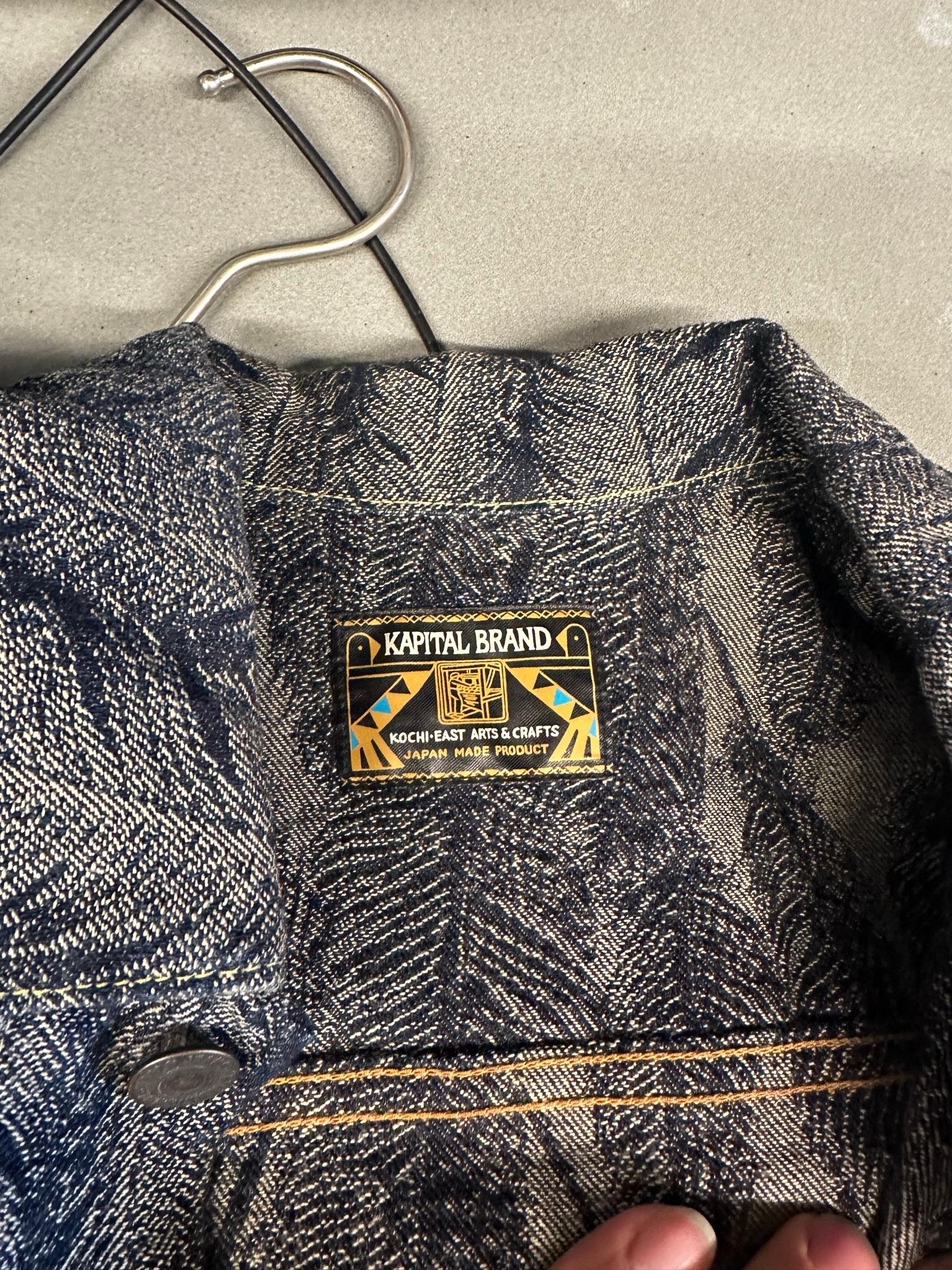 Kapital Feather Jacquard Denim Jacket Indigo (Size 4/L-XL) thumbnail 2