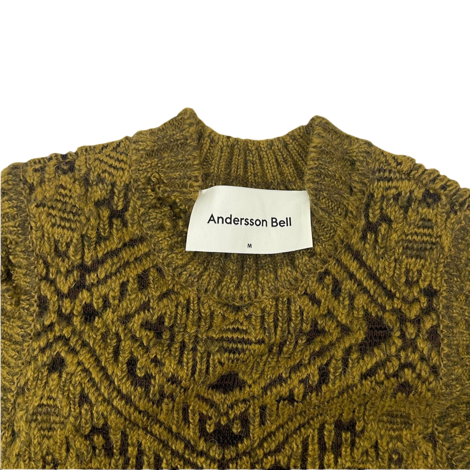Andersson Bell Jacquard Heavy Distressed Crewneck Knit Vest (Size M) thumbnail 2