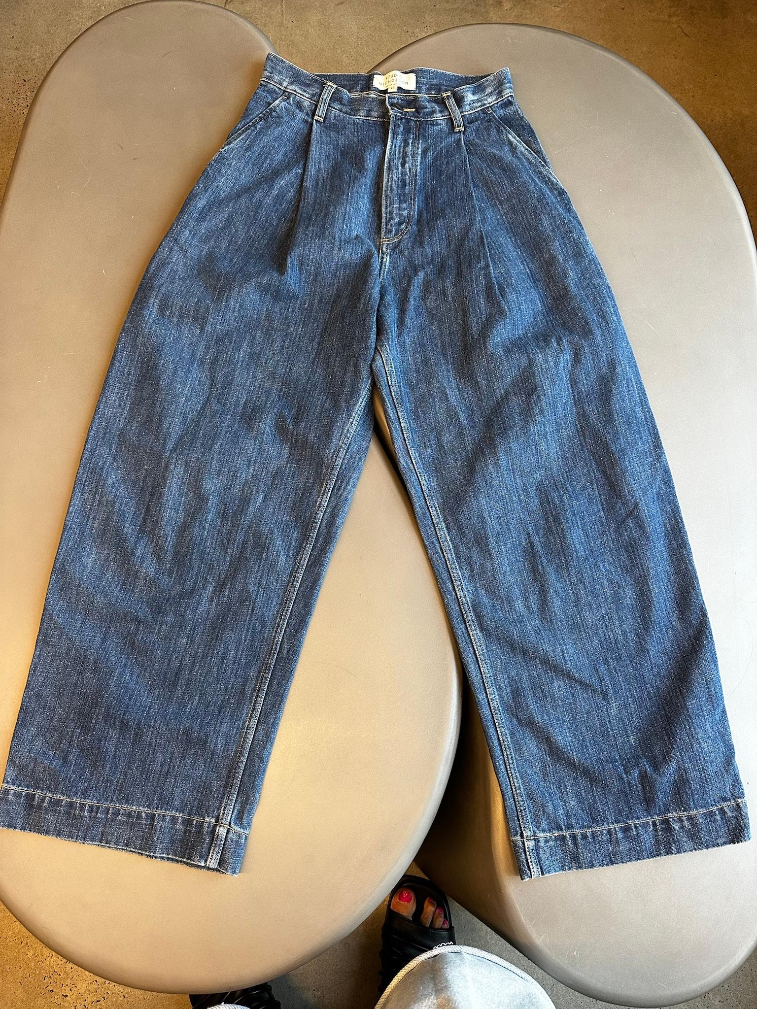 Studio Nicholson Puch Washed Denim Jeans Indigo (Size XS)