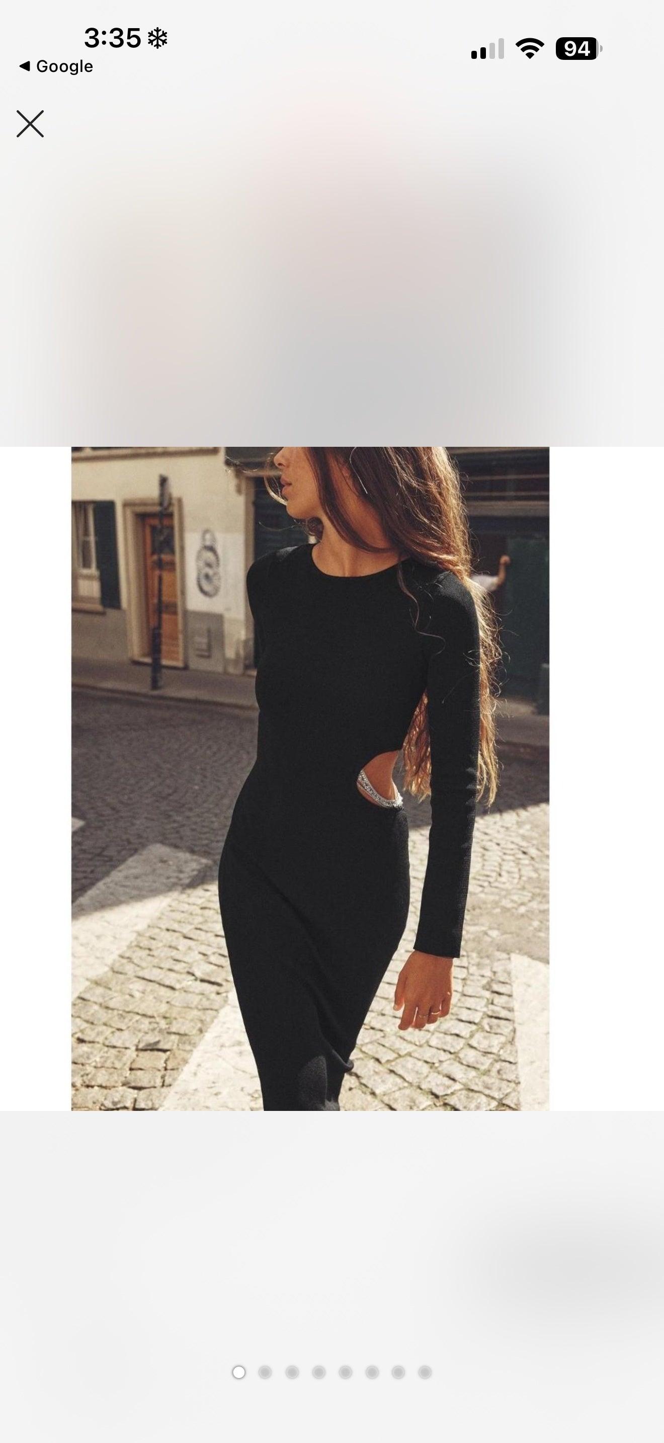 Zara Long Sleeve Maxi Dress S