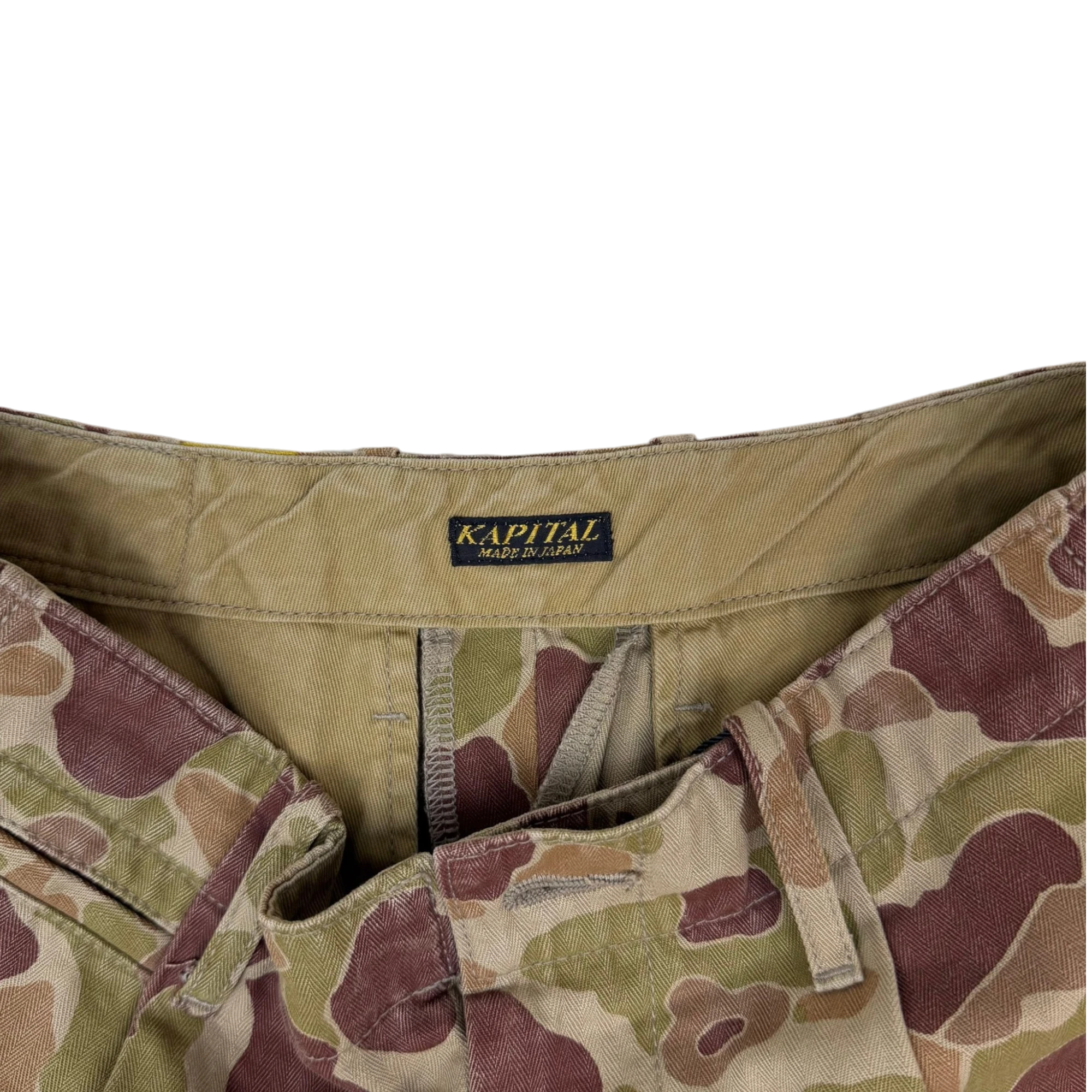Kapital Herringbone Happy Peek-A-Boo Camouflage Neem Pants Multi (Size 1/S) thumbnail 2