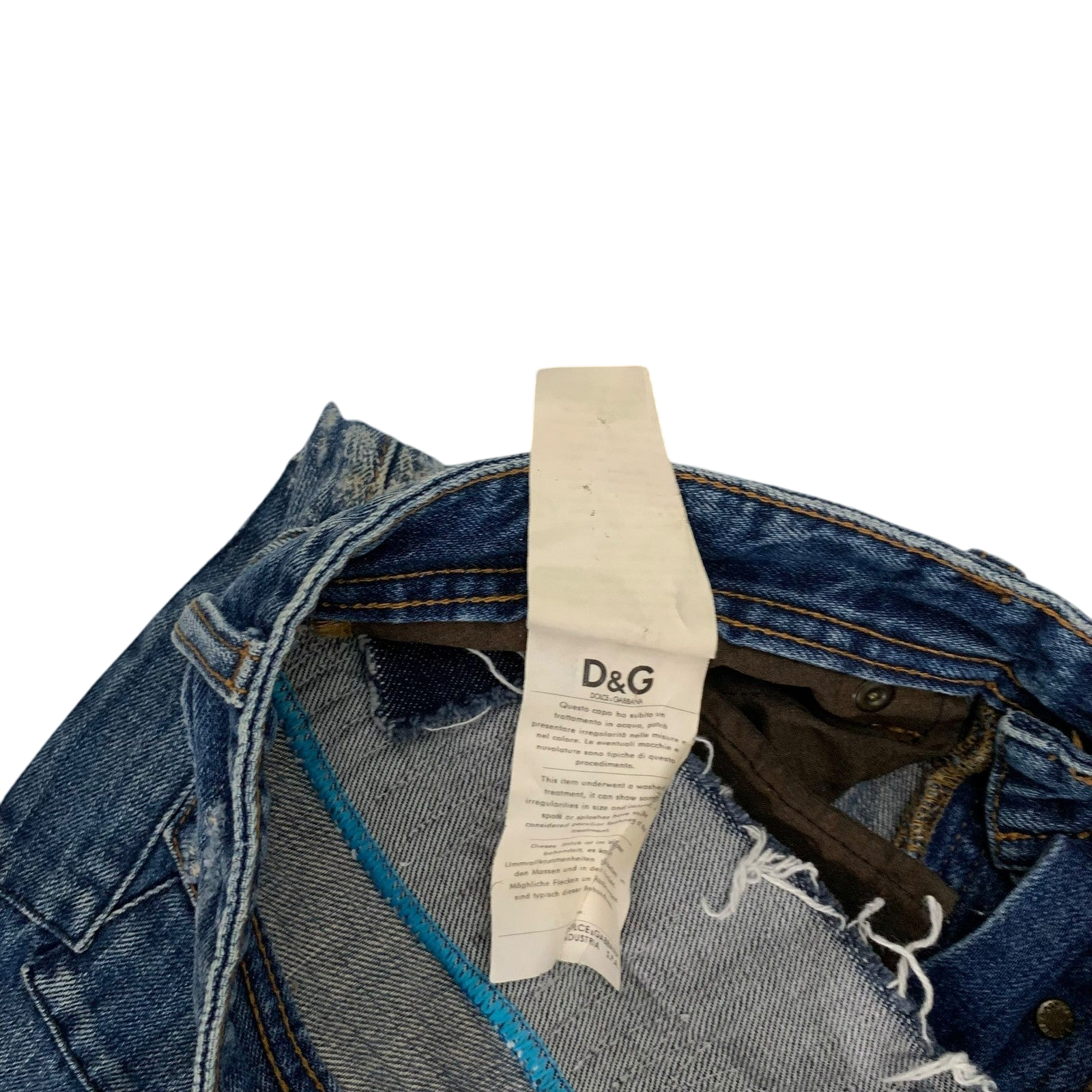 Dolce & Gabbana 2000s Patchwork Boro Distressed Jeans (Size 32”) thumbnail 6