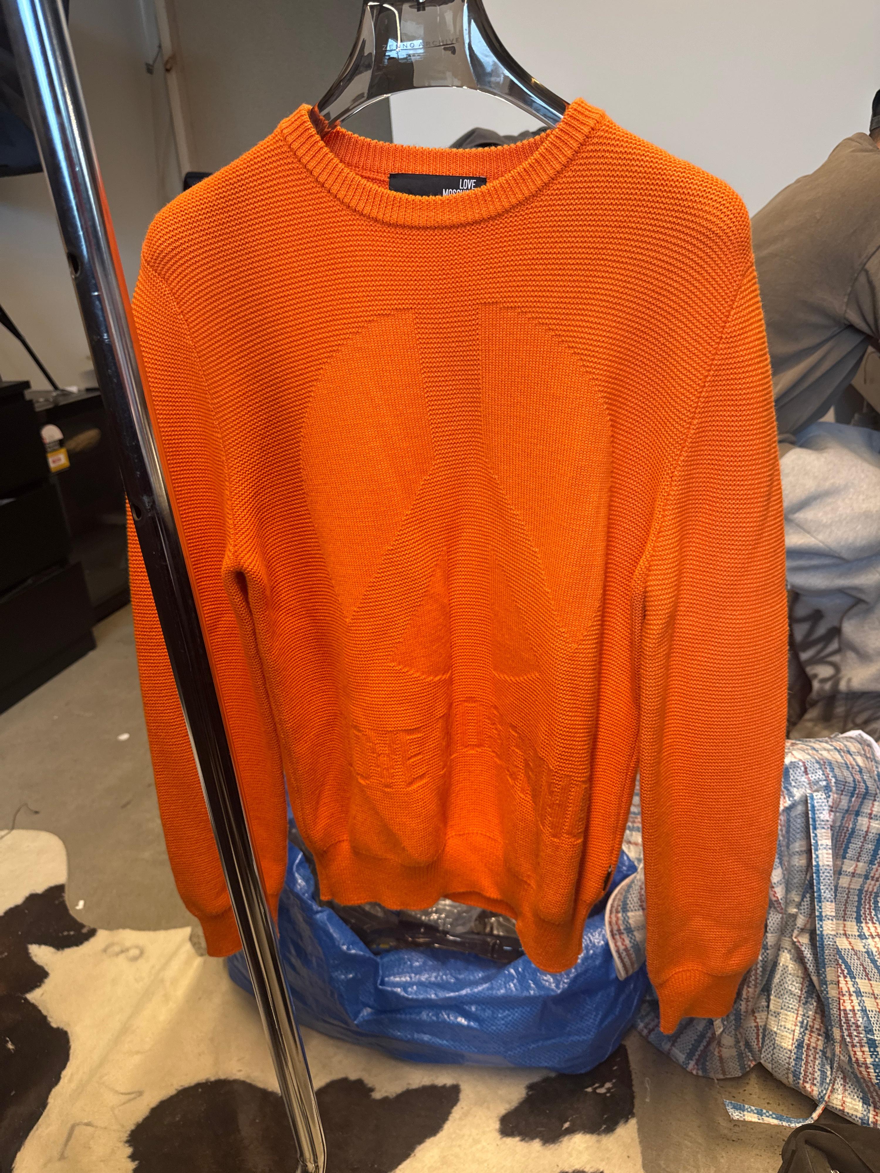 Moschino Wool Blend Knit Sweater Orange (Size M)