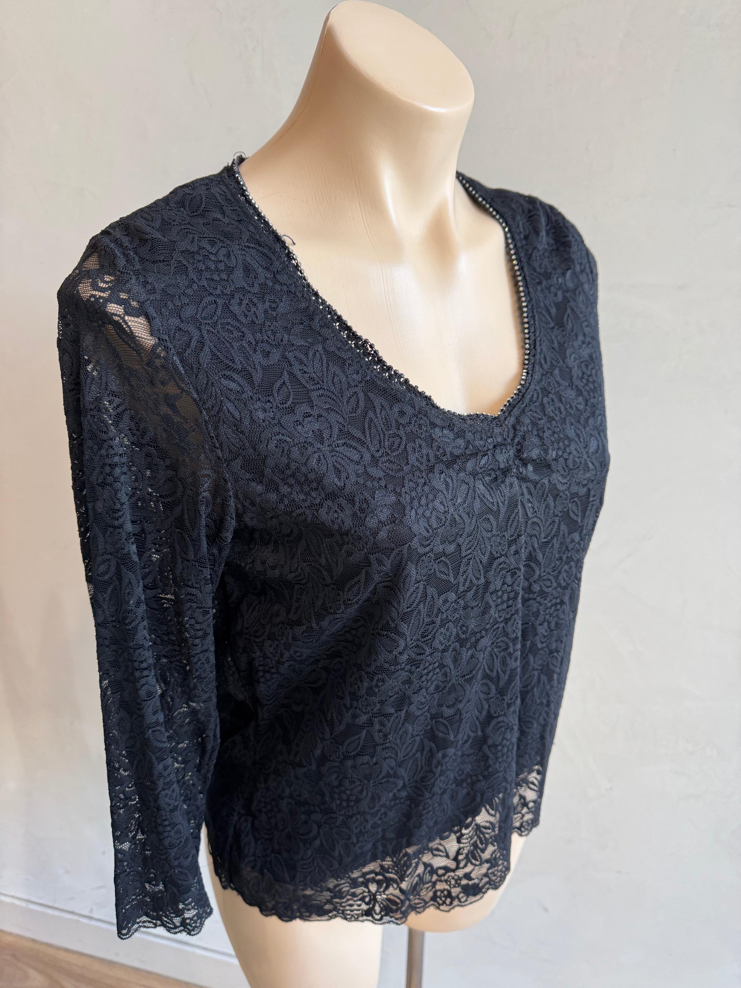Vintage Silhouette lace top - size L thumbnail 7
