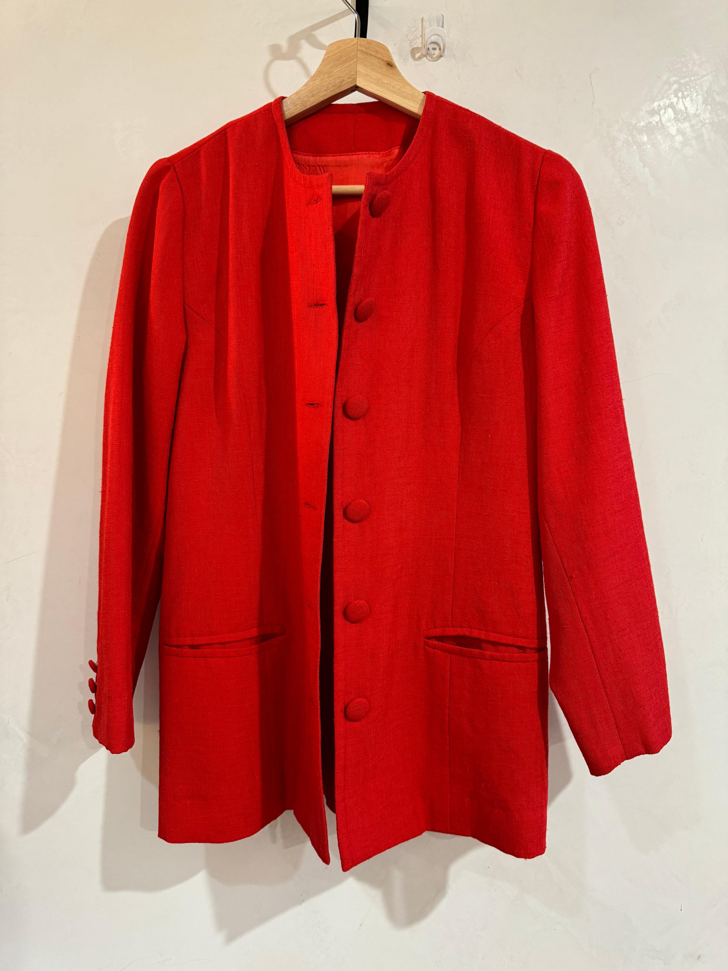 Vintage Red Custom Button Down Jacket S/M thumbnail 2