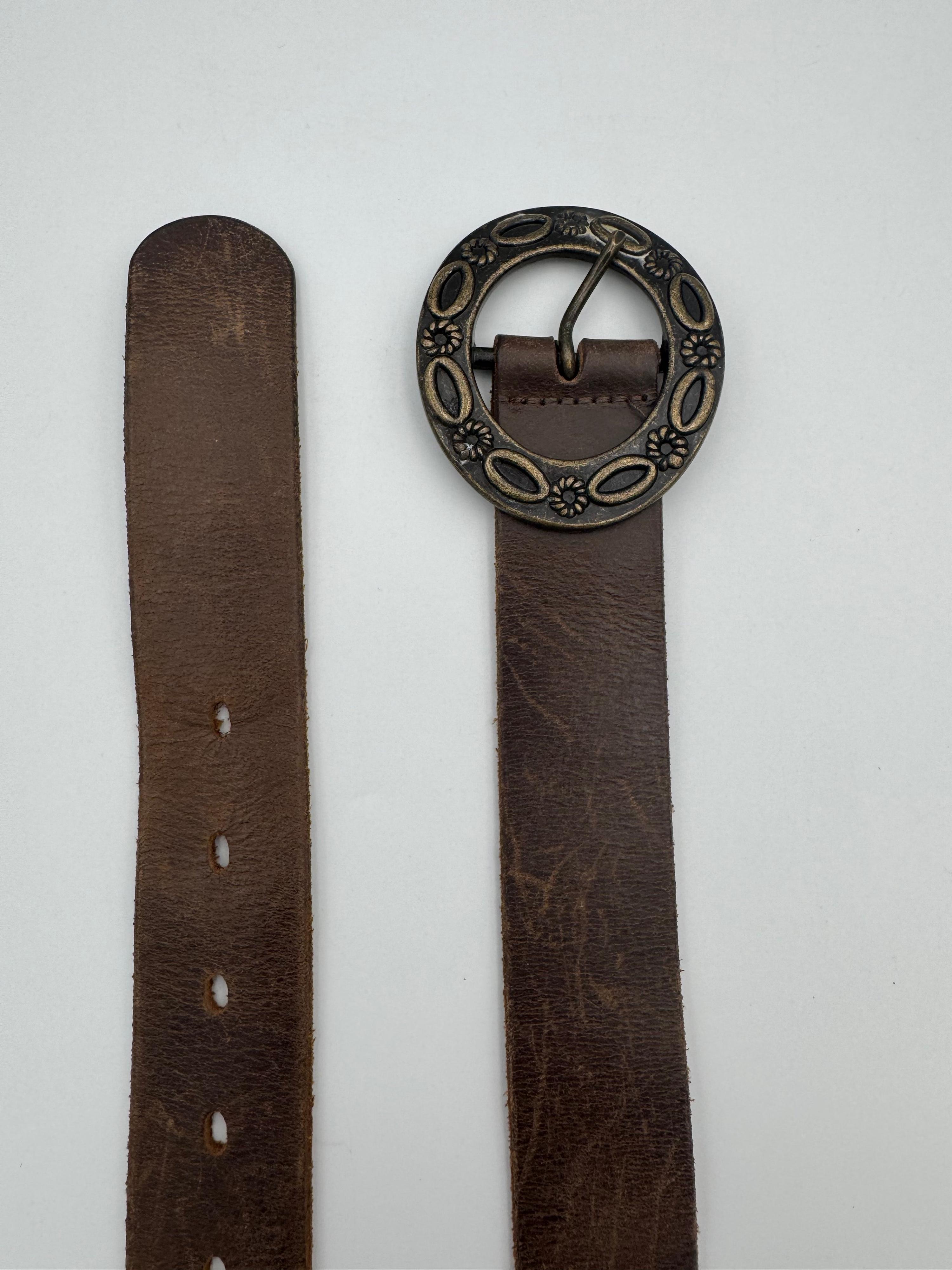 Just Jeans brown leather belt - size L thumbnail 2
