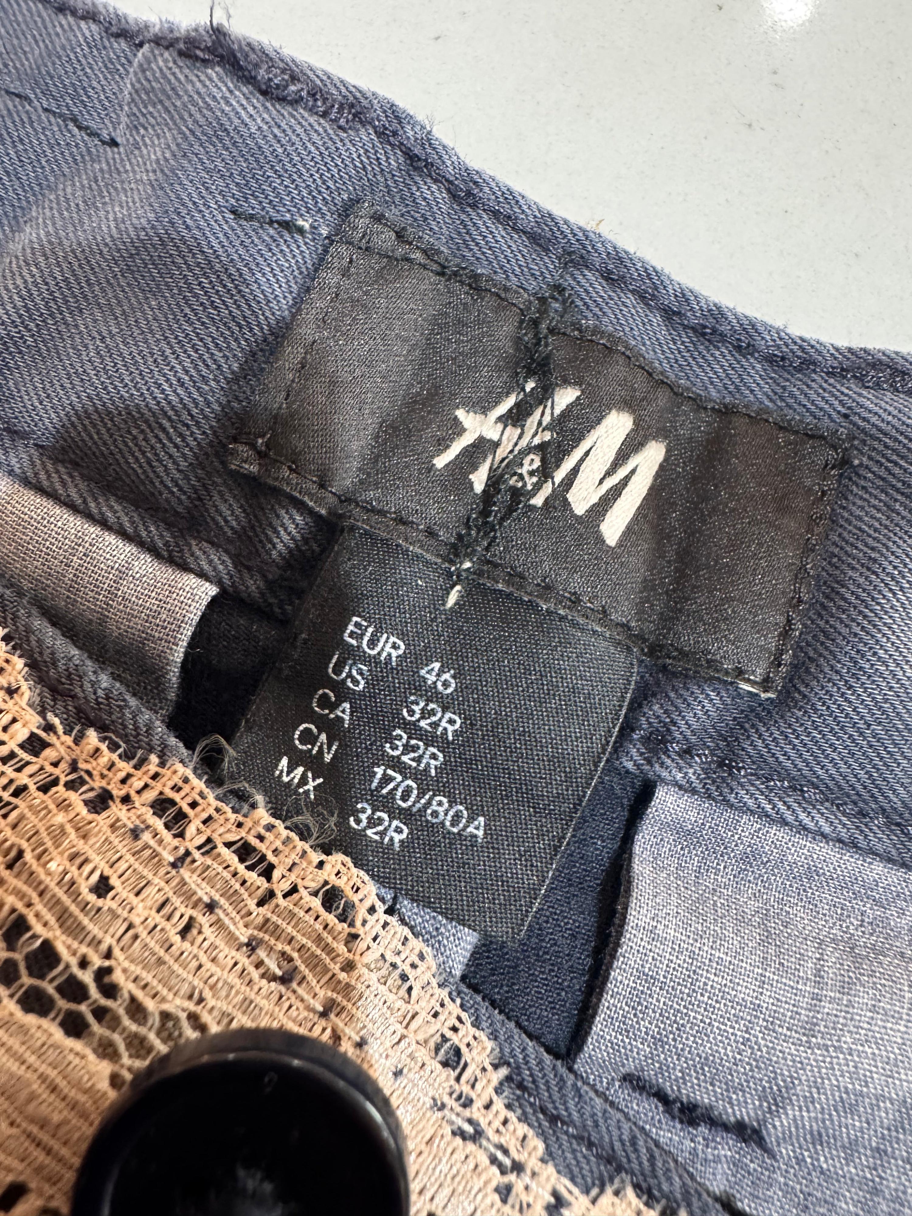 Upcycled H&M Navy Skirt - size 14 thumbnail 8