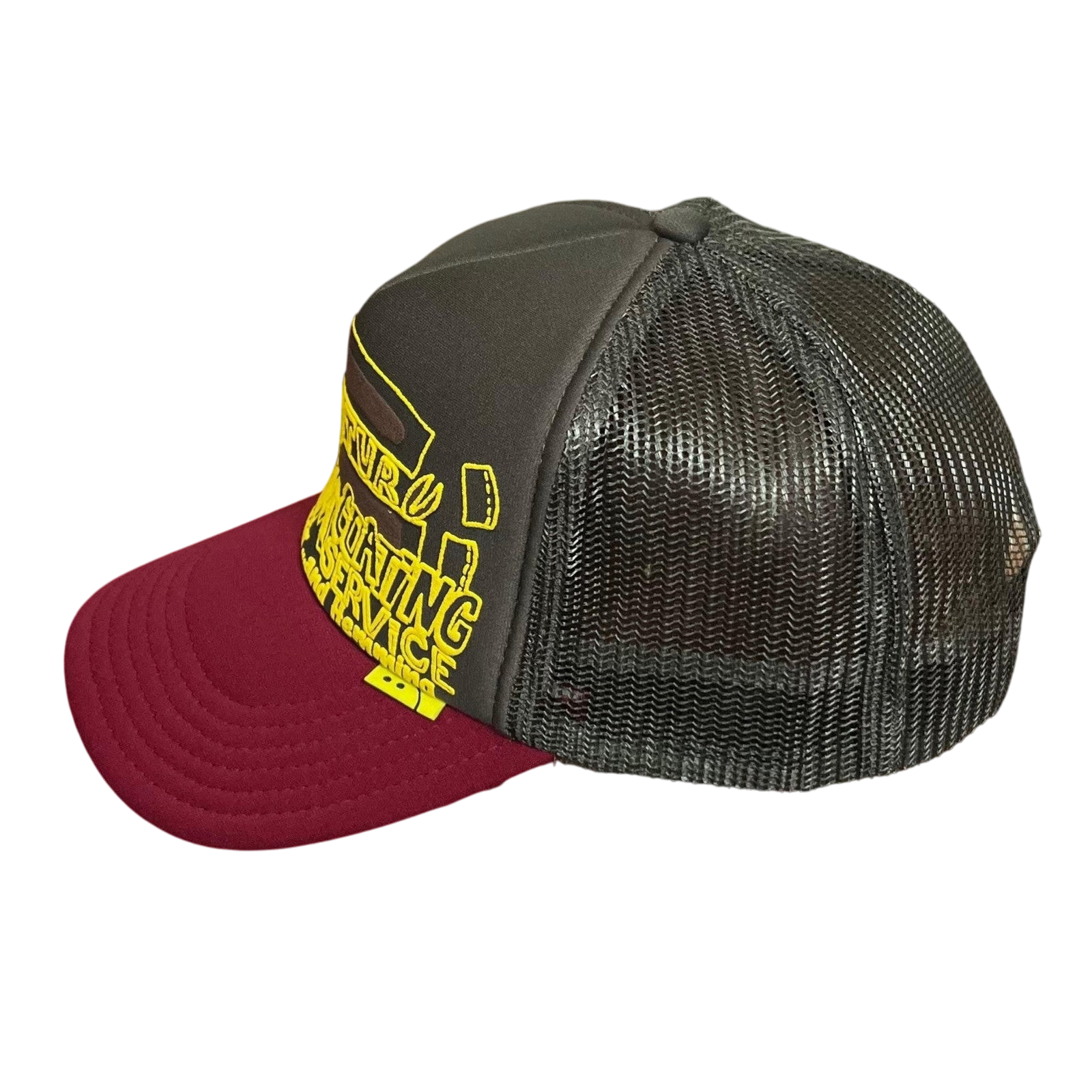 Kapital 'Century Denim Trucker' Trucker Cap Grey / Maroon thumbnail 3