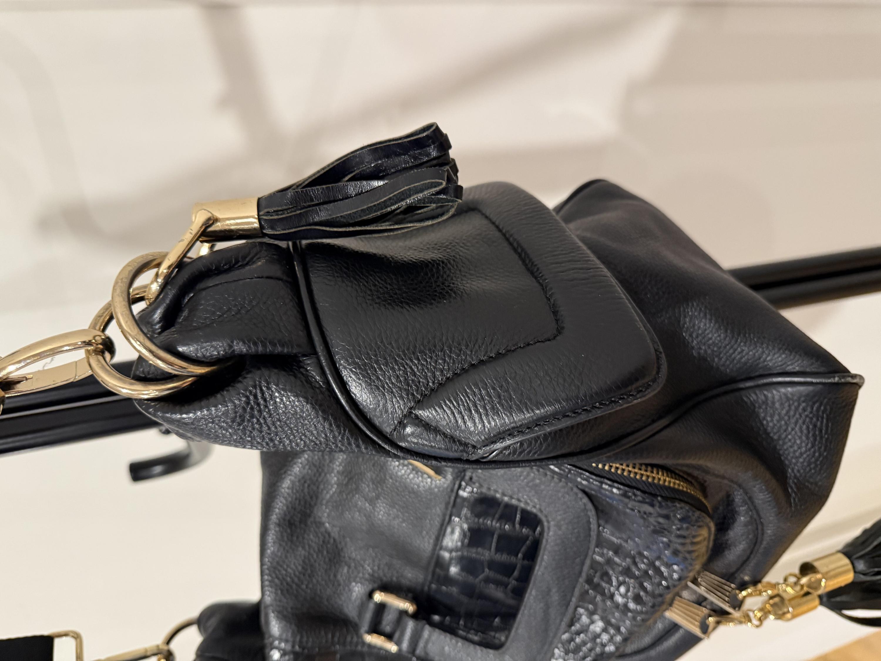 After the Apple Black Leather Bag thumbnail 5