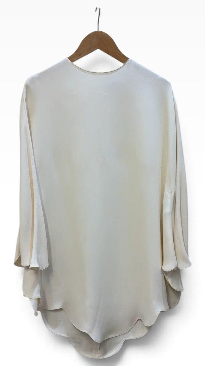 Valentino Cream Cape Blouse 44