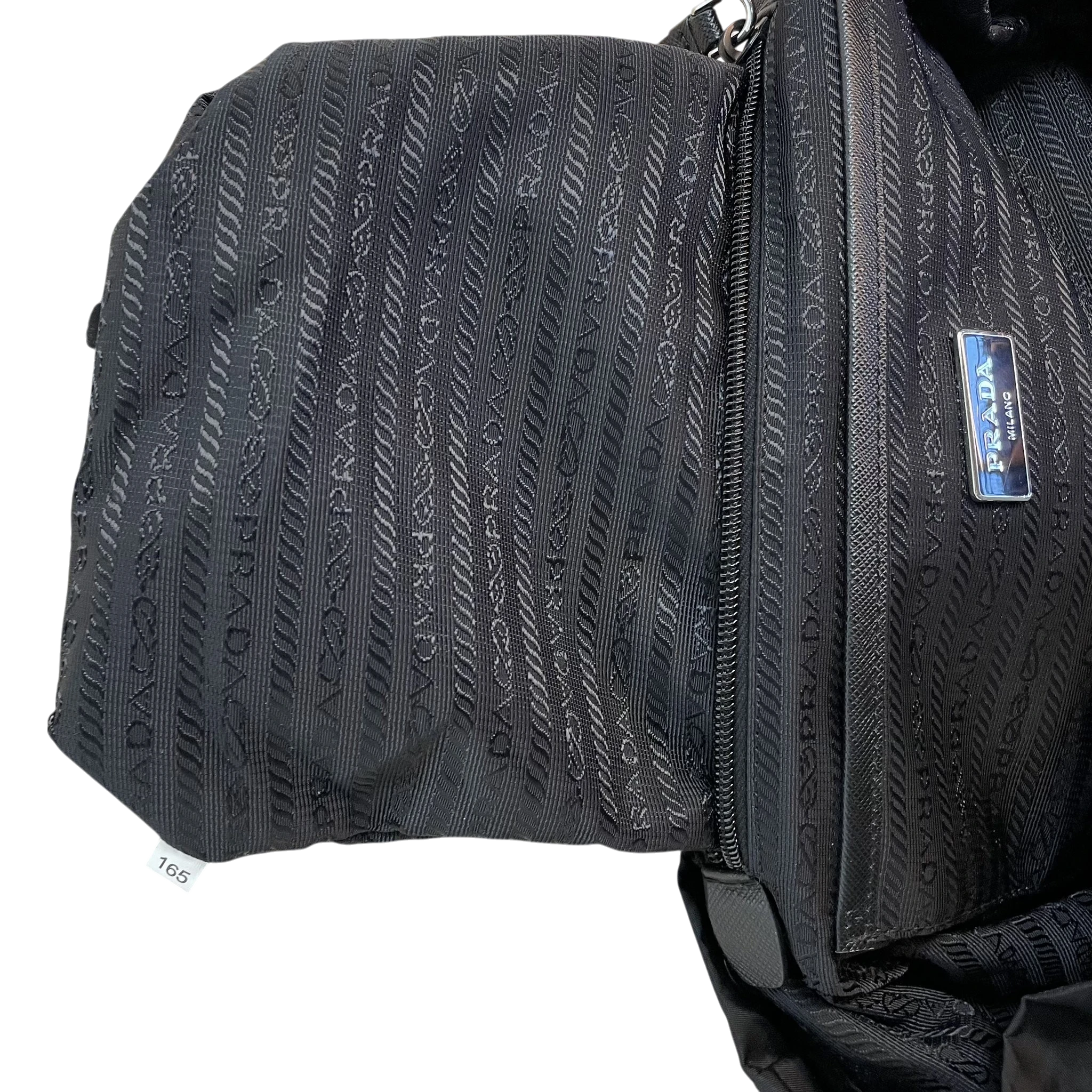 Prada Nylon Studded Back Pack Black thumbnail 5