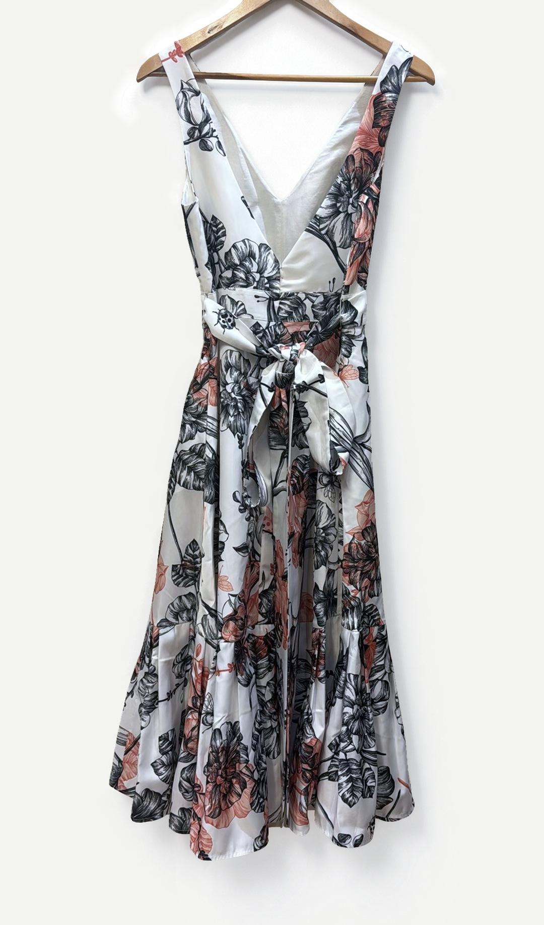 Leo Lin White Floral Dress 12 thumbnail 2