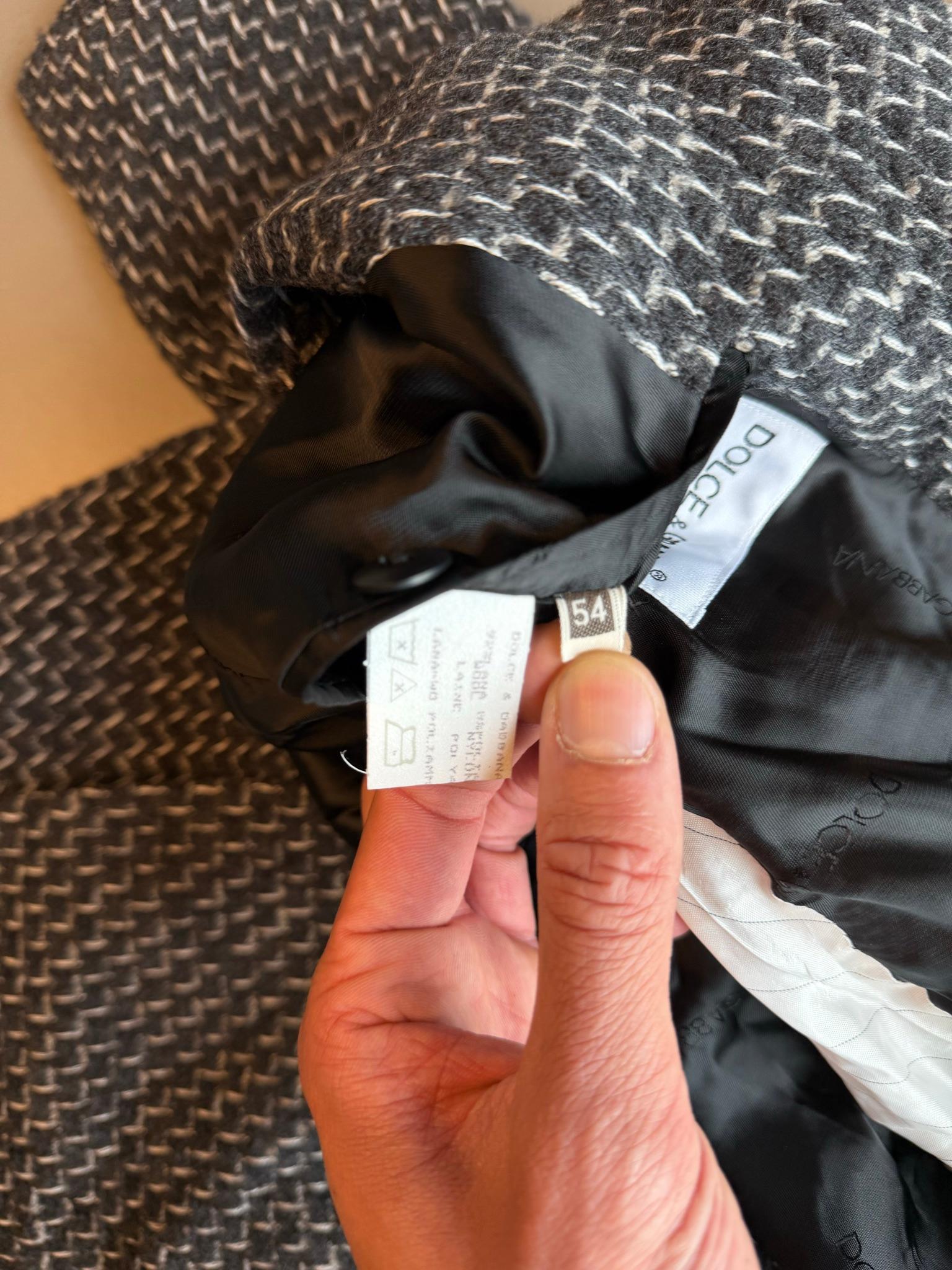 Dolce & Gabbana Tweed Blazer Grey (Size 54) thumbnail 5