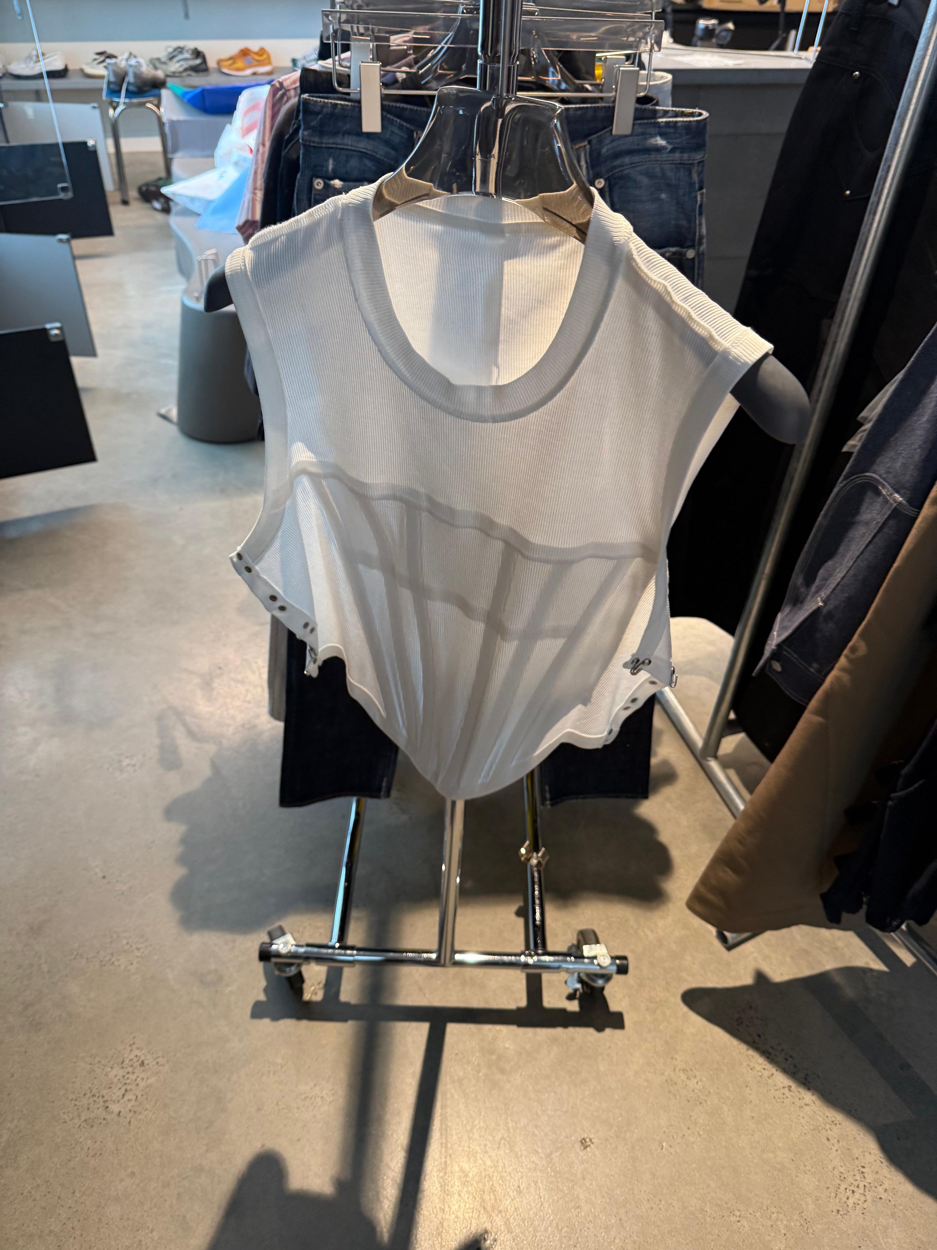 Dion Lee Rib Corset Tank Top White (Fits S-L Mens)