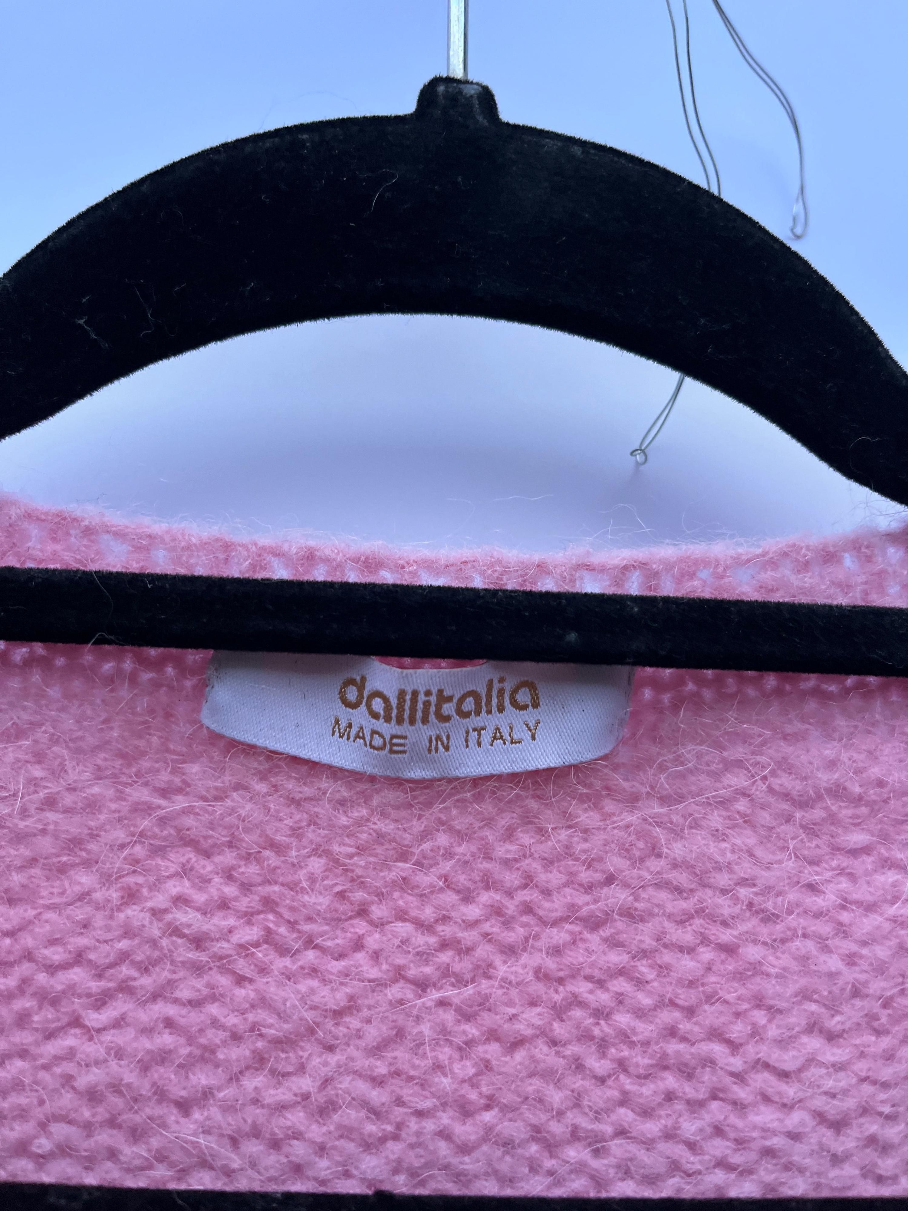 Dallitalia Pink Wool Blend Cardigan Size M-L thumbnail 6