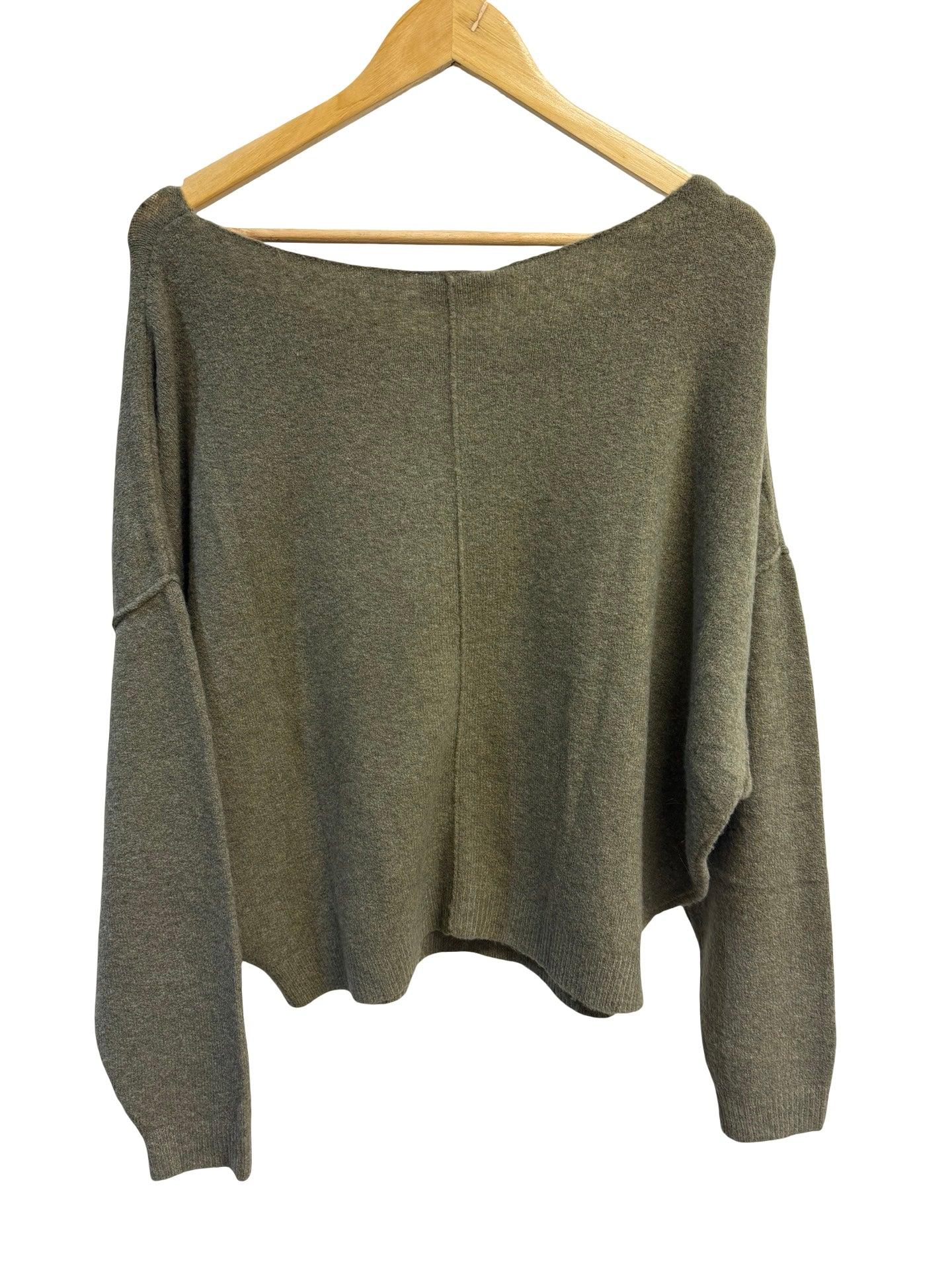American Vintage Olive Wool Jumper XS/S thumbnail 2